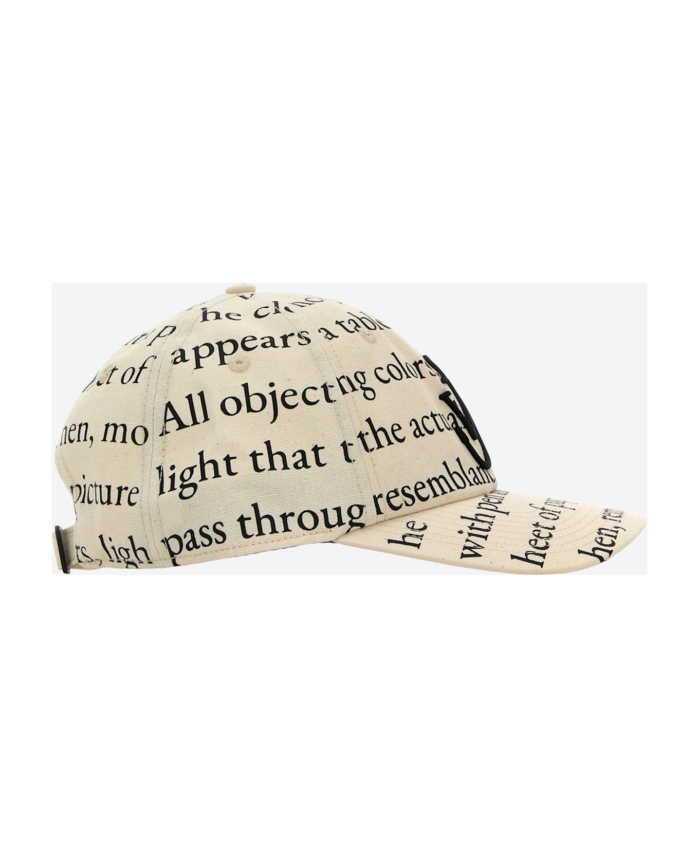 J.W. Anderson Printed Cotton Baseball Cap - IVORY