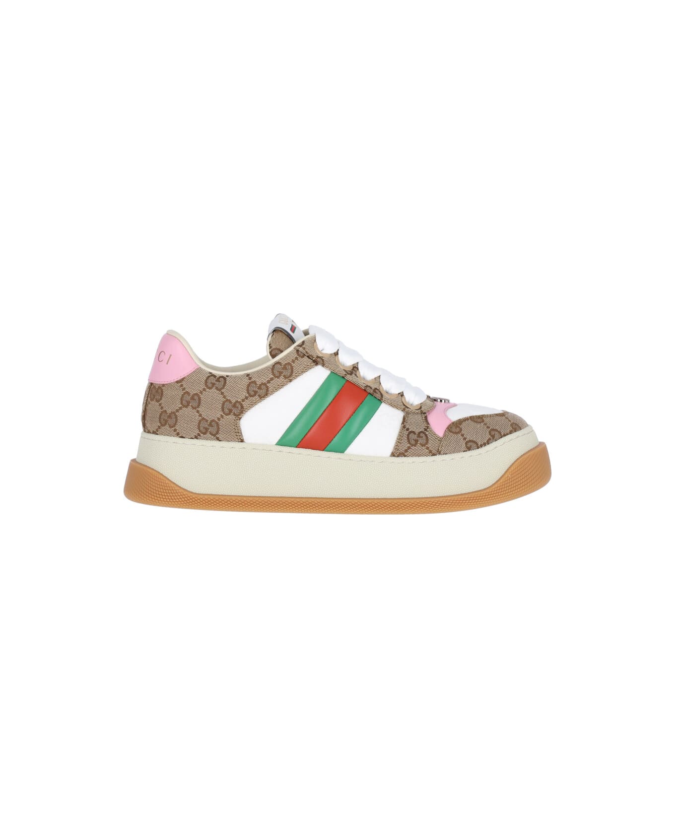 Gucci "screener" Platform Sneakers - Beige