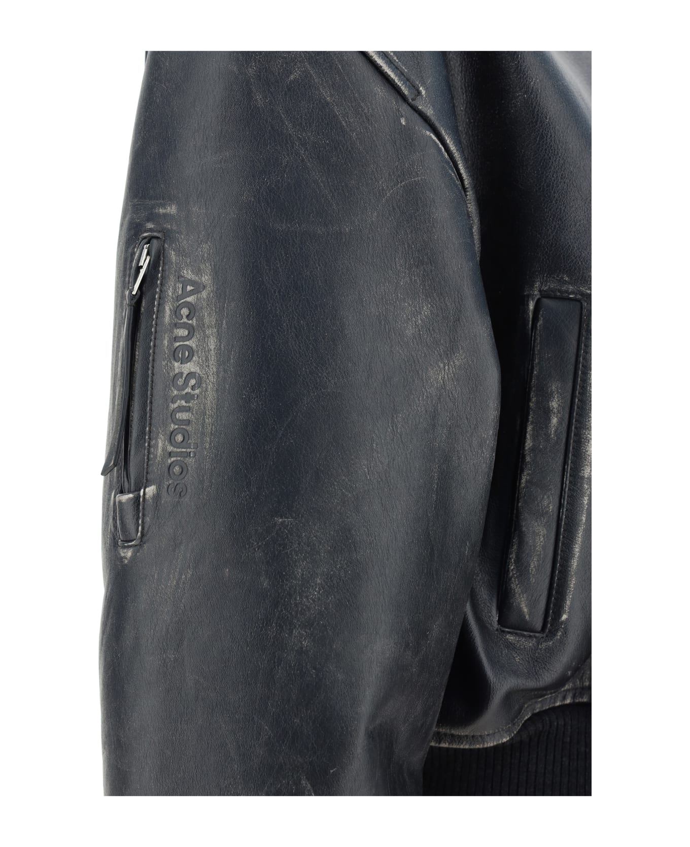 Acne Studios Leather Jacket - BLACK