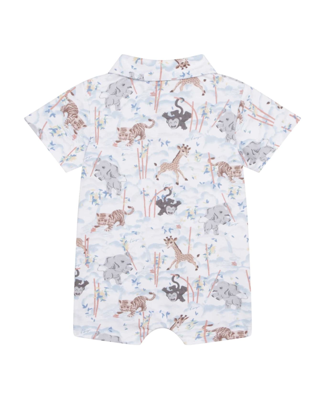 Kenzo Kids Jumpsuit With Print - White