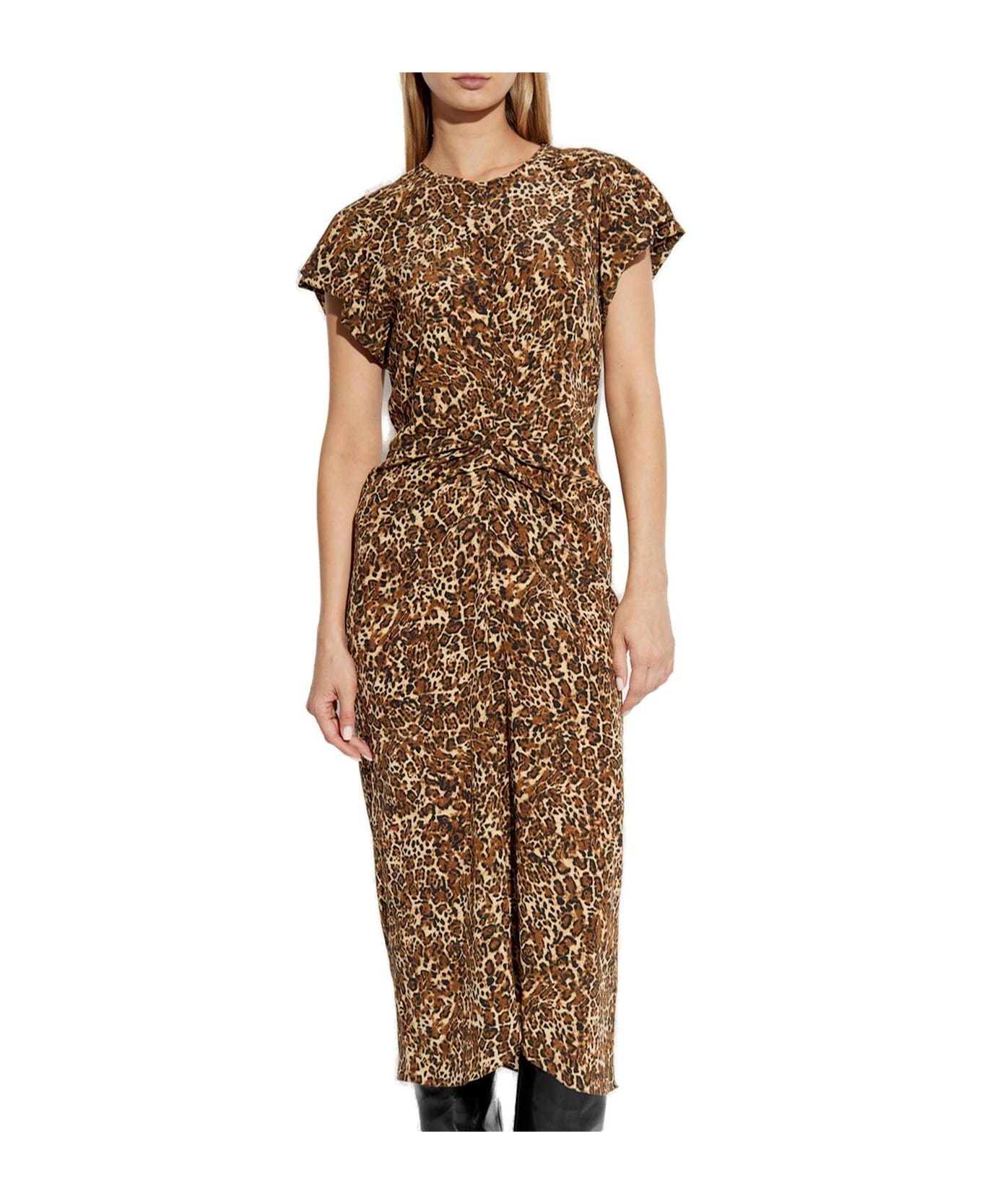 Isabel Marant Terena Leopard-printed Dress - Brown