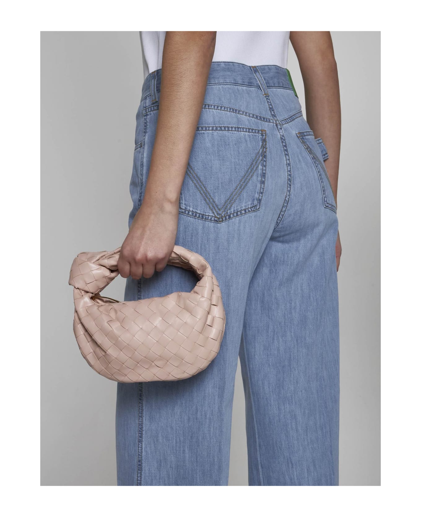 Bottega Veneta Mini Jodie Intrecciato Nappa Leather Bag - Lotus Gold