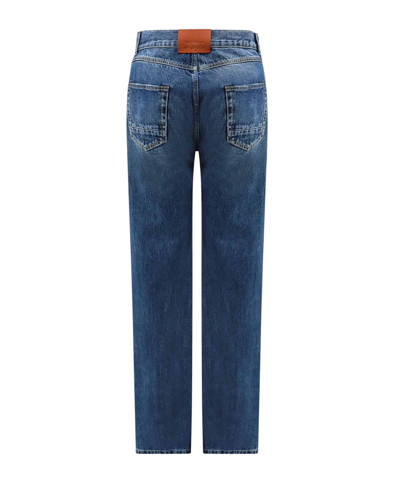 Alexander McQueen Cuffed Hems Jeans - Blue Washed