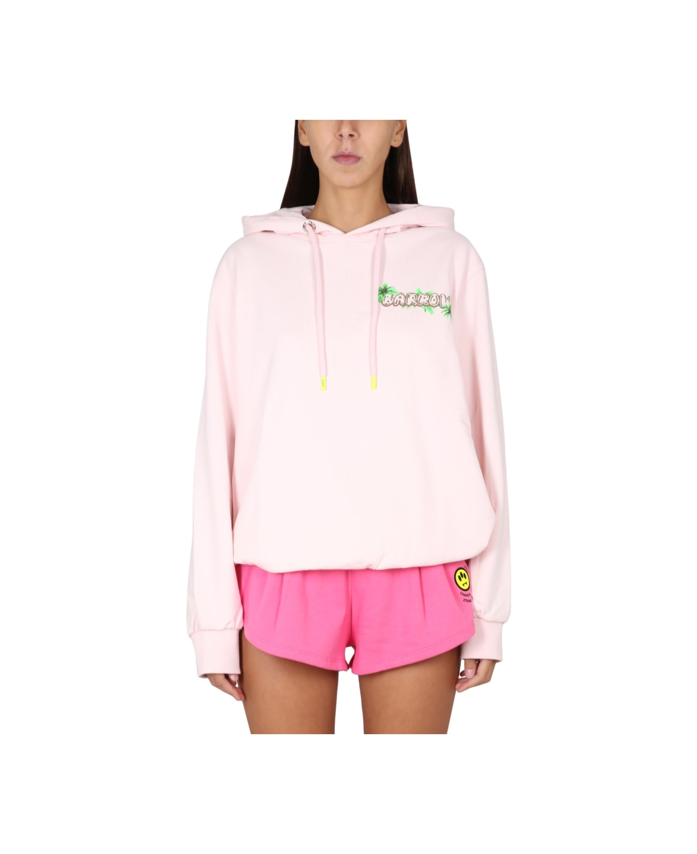Barrow Sweatshirt With Logo Print - PINK