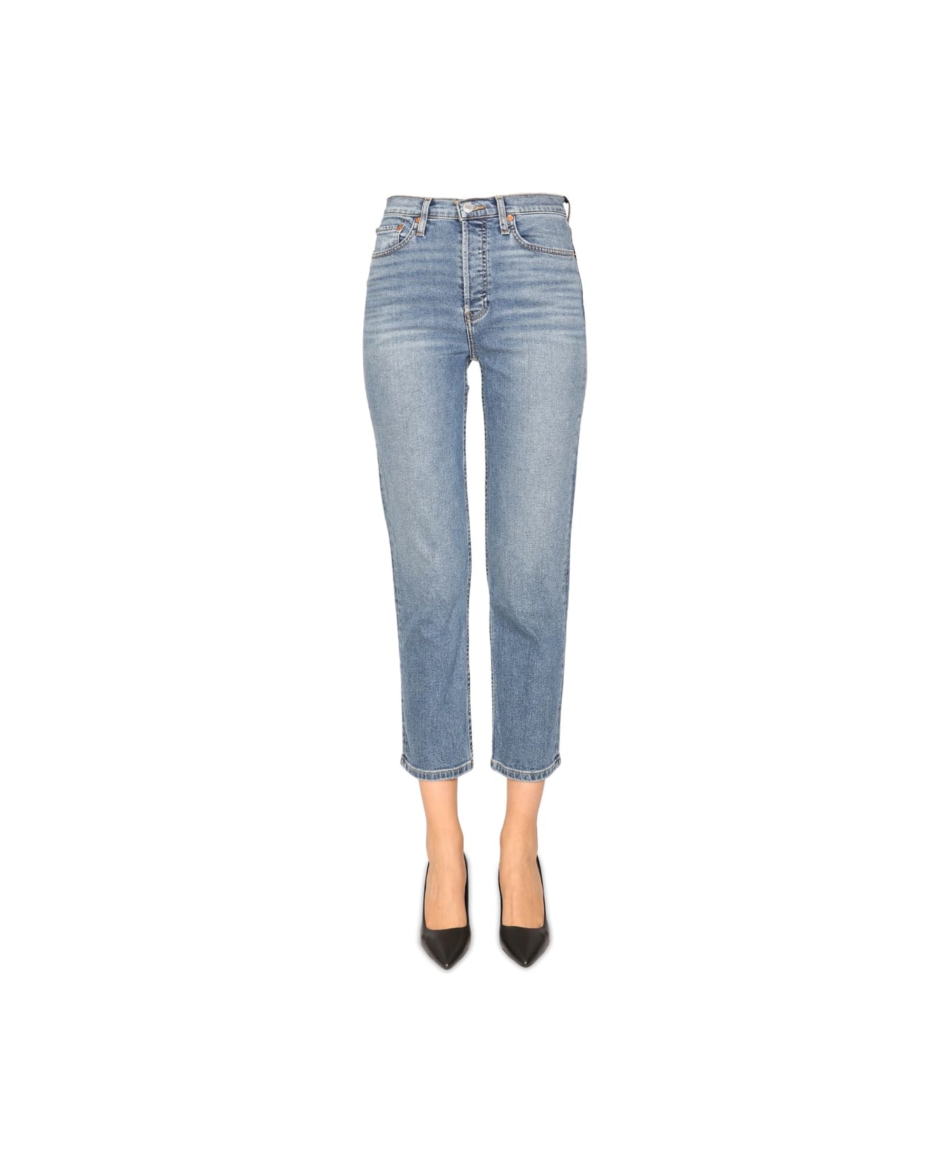 RE/DONE Cropped Jeans - DENIM