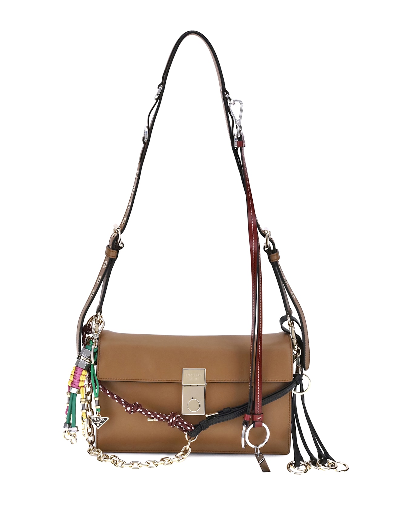 Prada Soft Sound Small Shoulder Bag - Caramel N