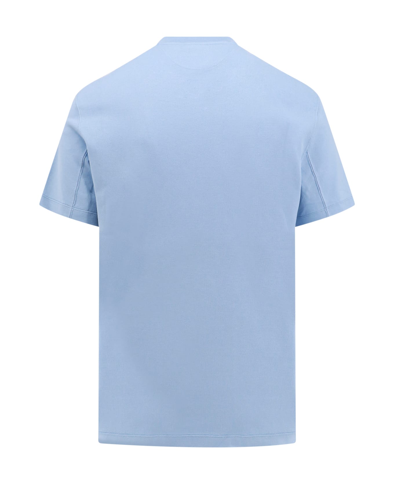 Brunello Cucinelli Cotton T-shirt With Logo Print - Blue シャツ