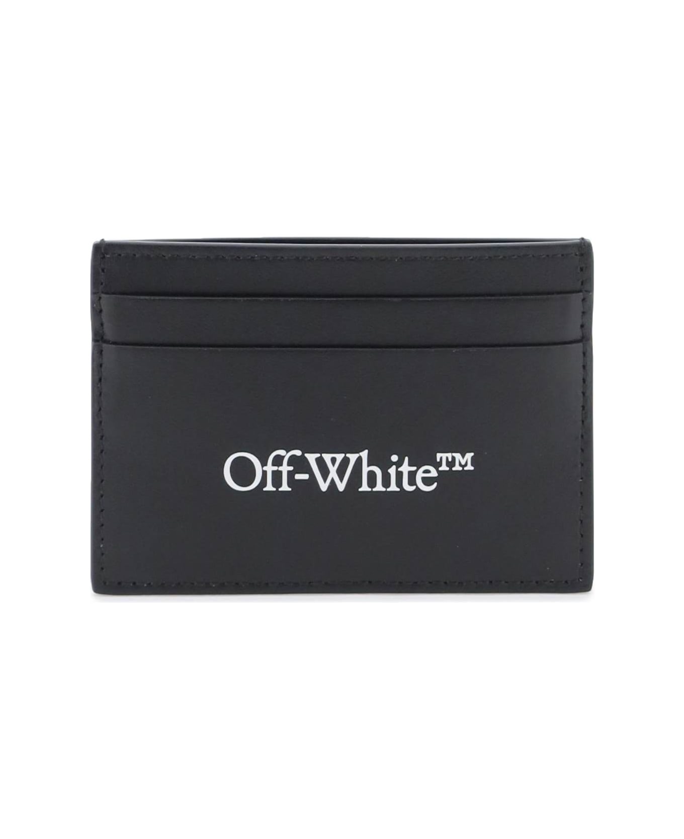 Off-White Bookish Logo Card Holder - BLACK WHITE (Black)