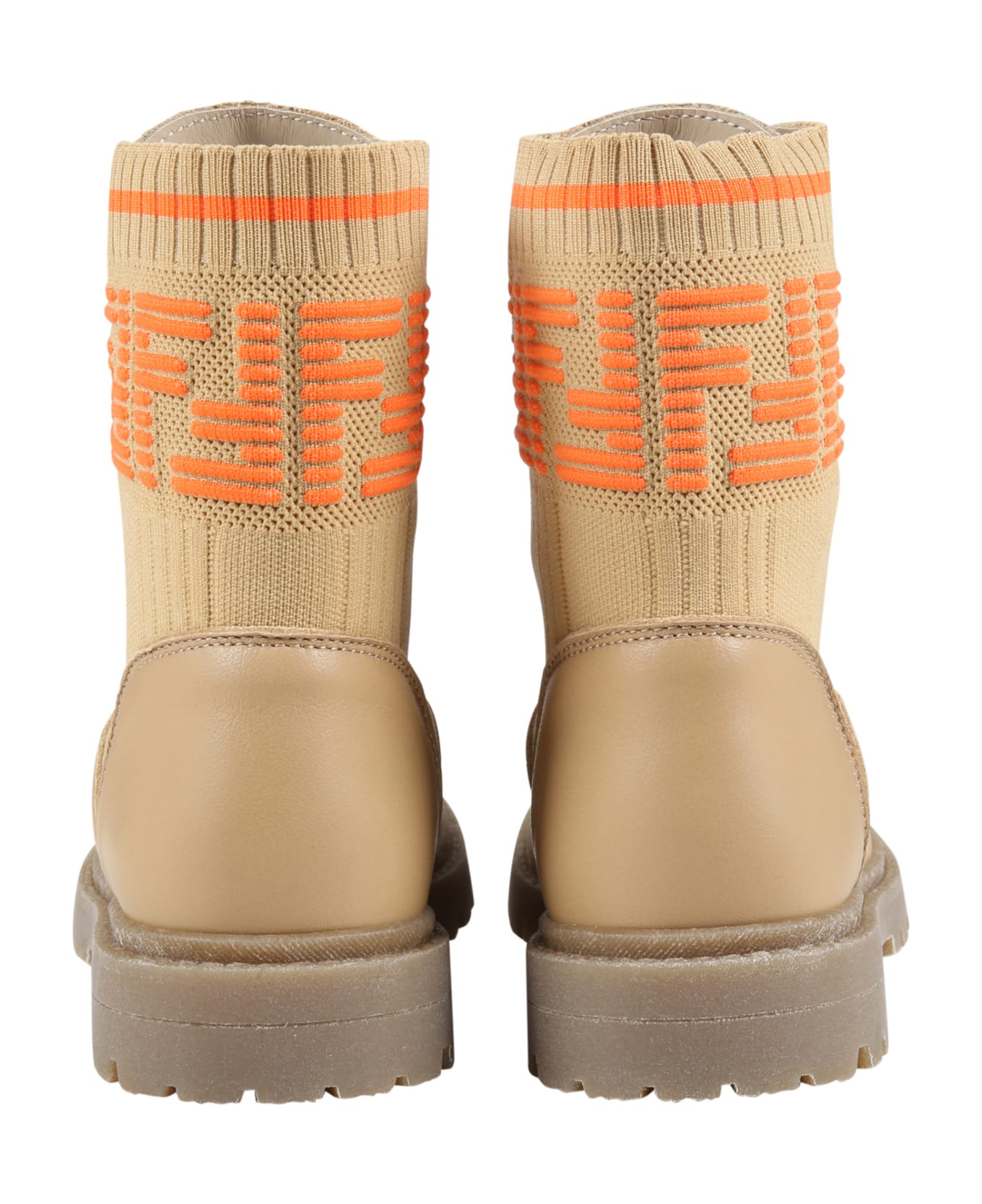 orange fendi boots