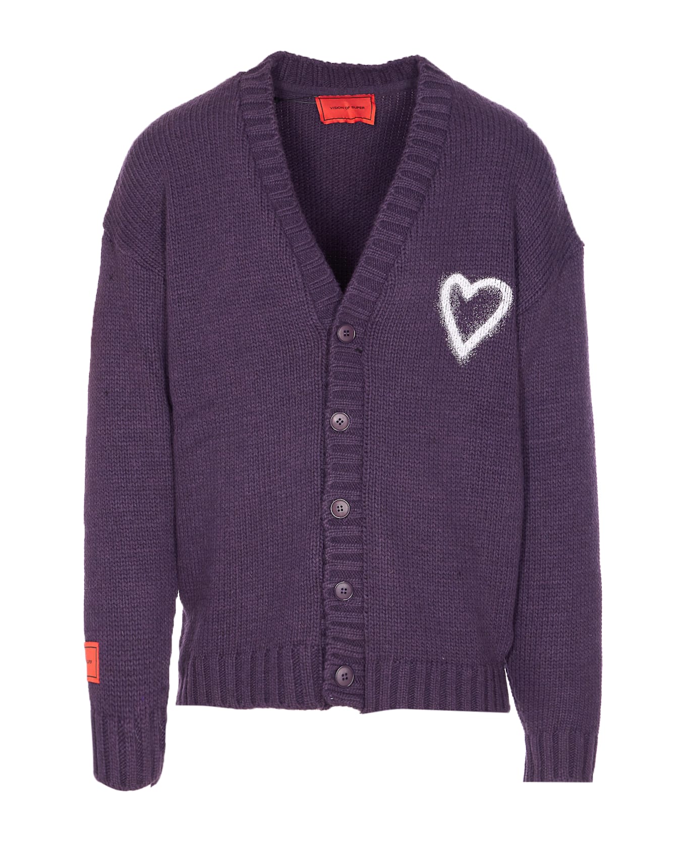Vision of Super Heart Cardigan - Purple