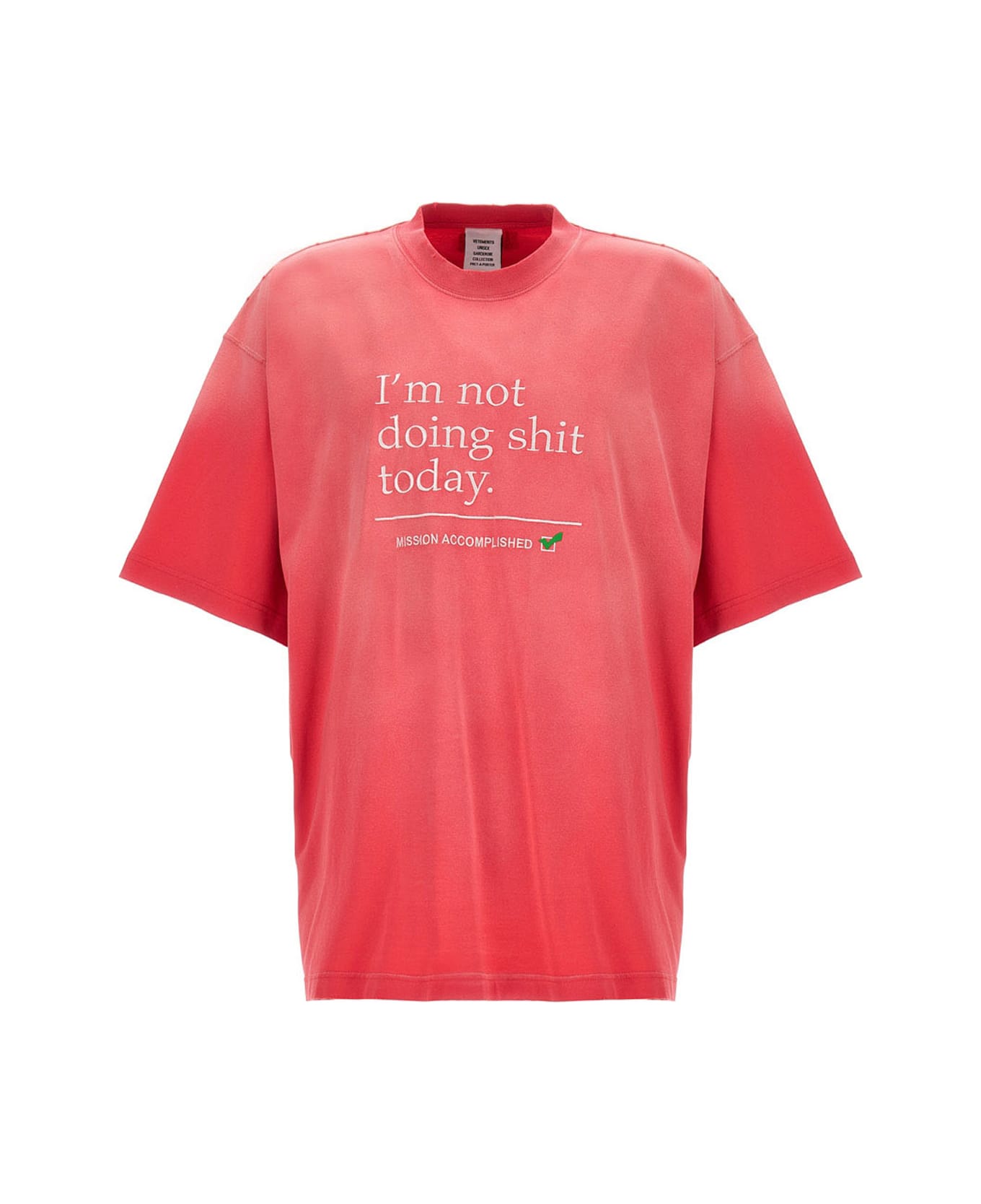 Shop Vetements Not Doing Shit Today Cotton T-Shirt