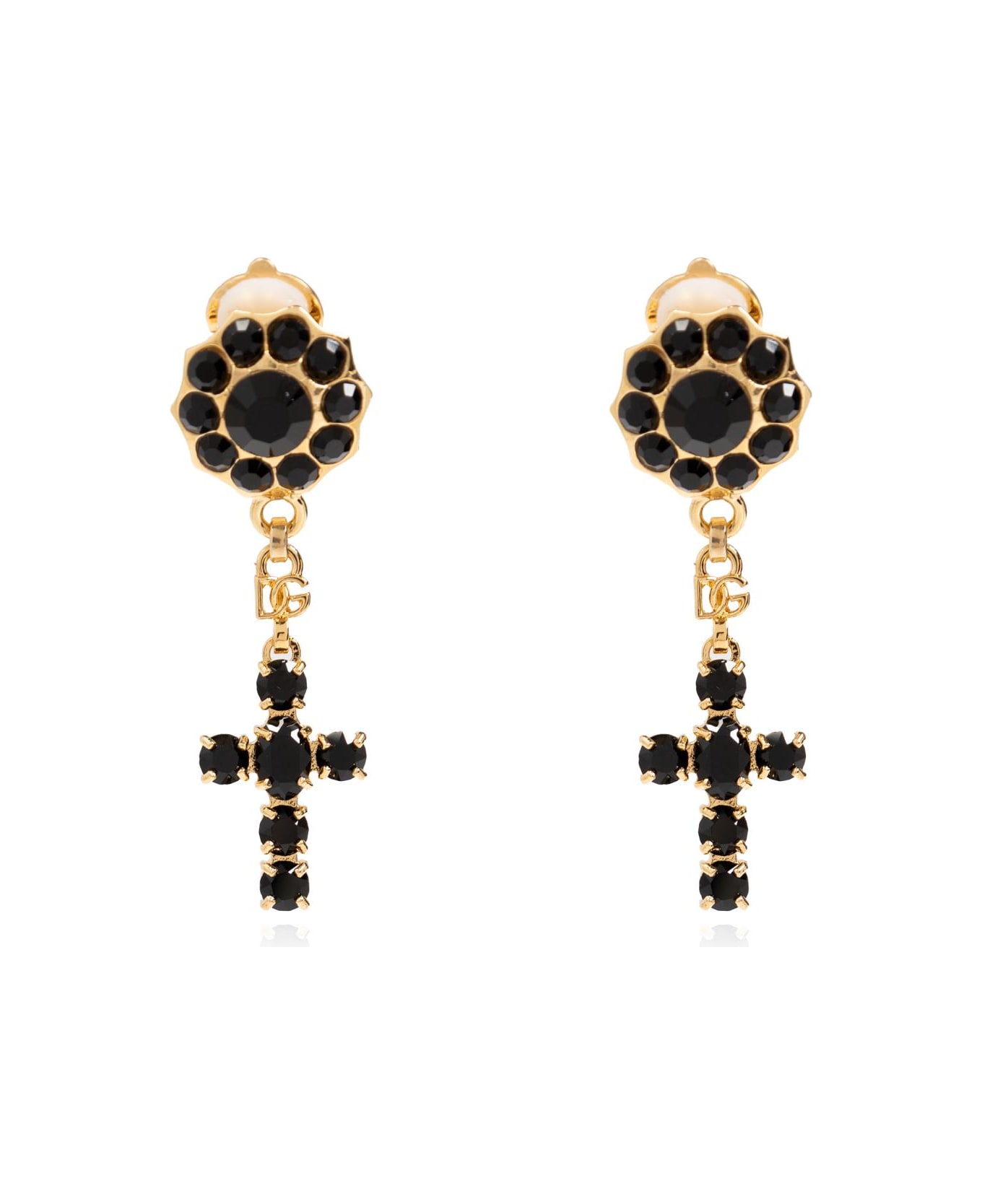 Dolce & Gabbana Clips With Religious Motif - Golden