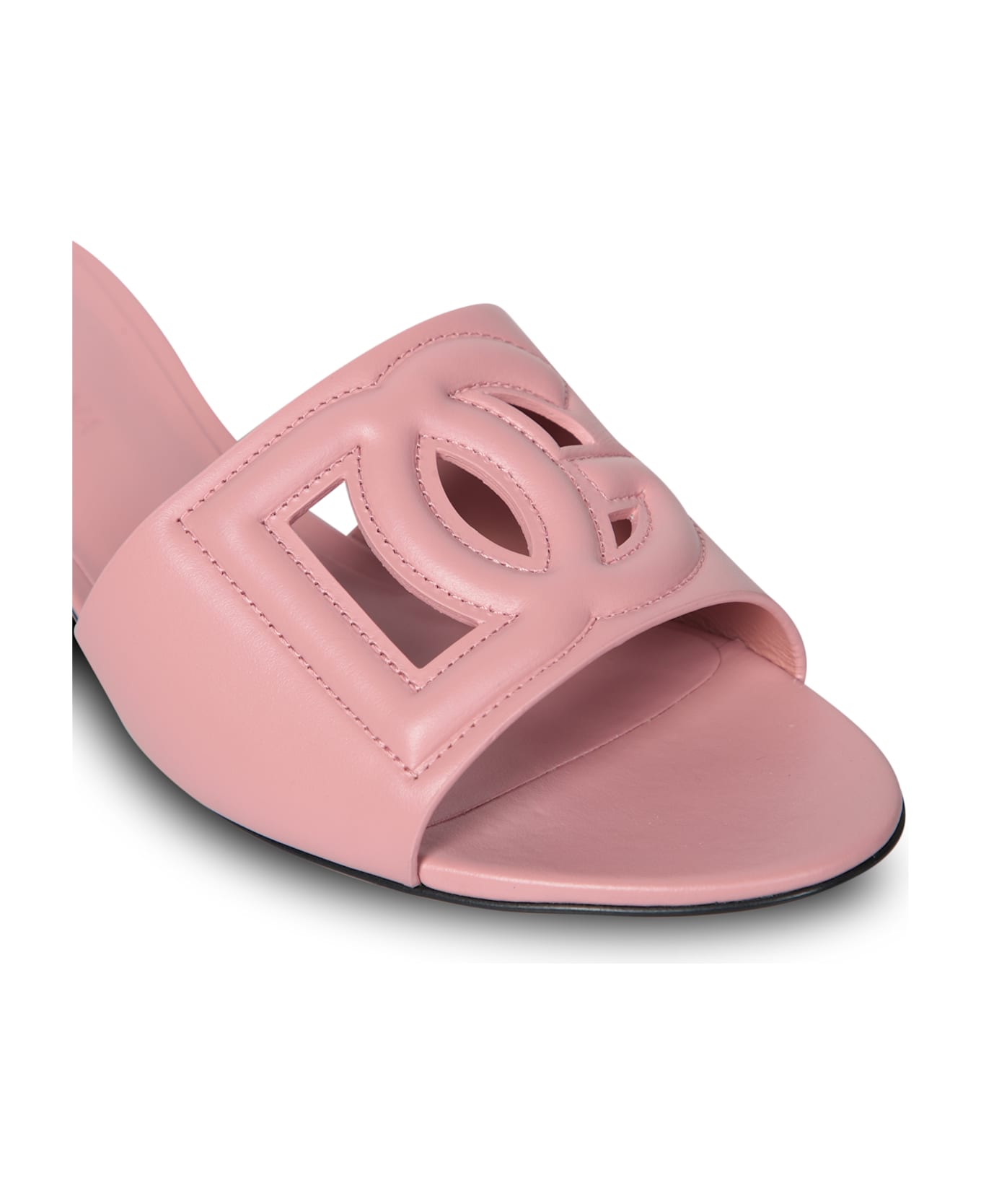 Dolce & Gabbana Low Heel Pink Sandal - Pink