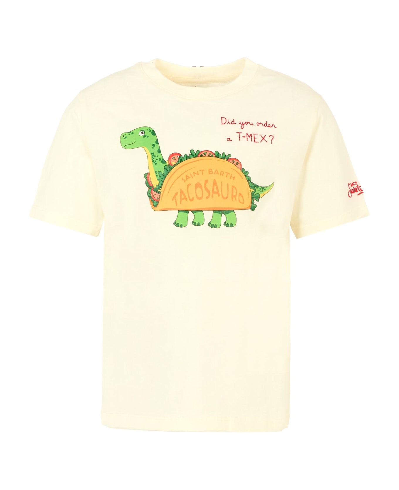 MC2 Saint Barth Ivory T-shirt For Kids With Tacosauro - Ivory