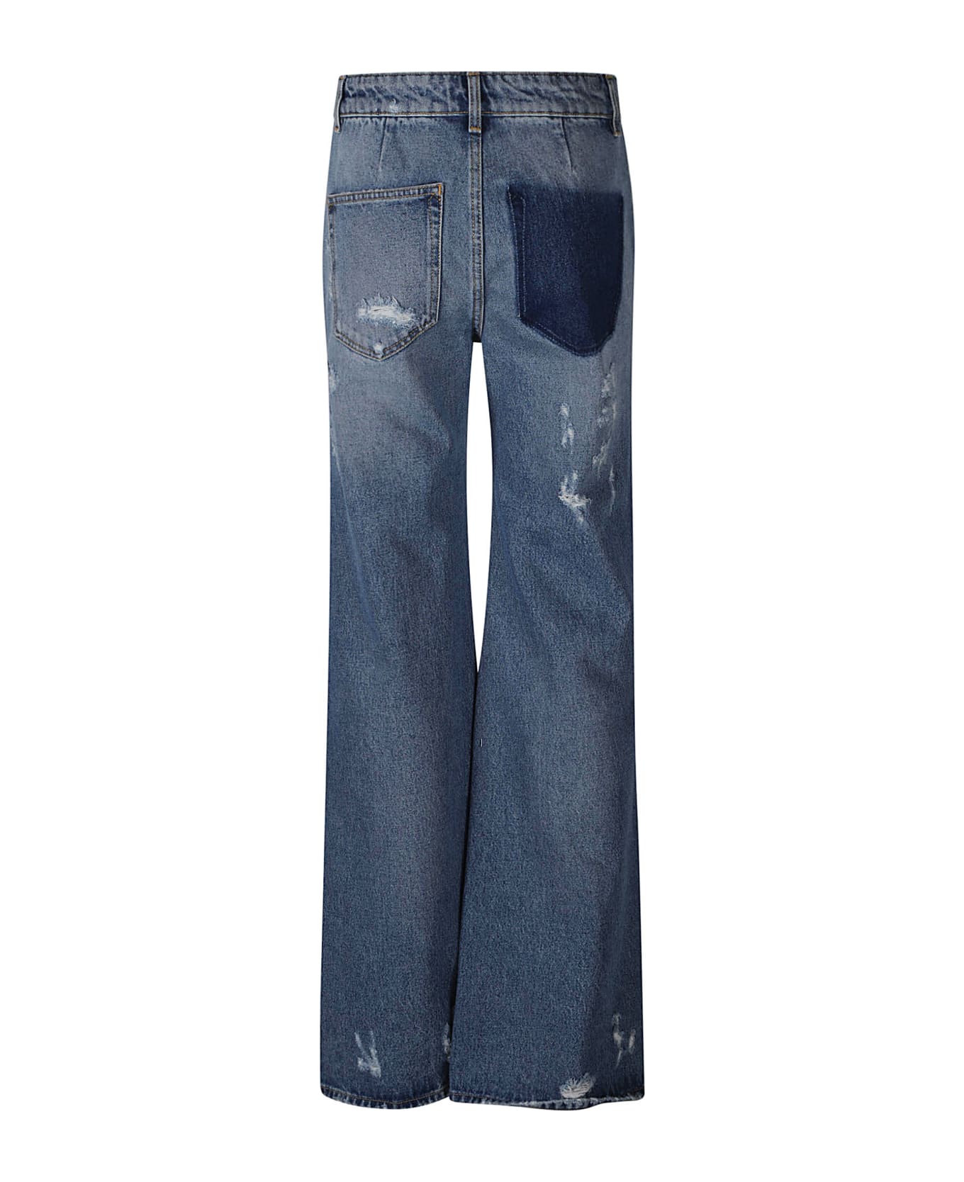 Paco Rabanne Distressed Straight Jeans - Denim