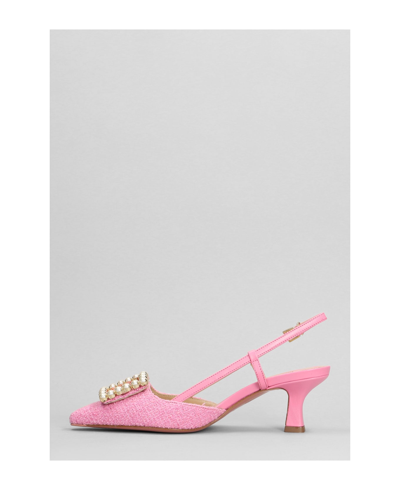 Roberto Festa Stefi Pumps In Rose-pink Leather And Fabric - rose-pink ハイヒール