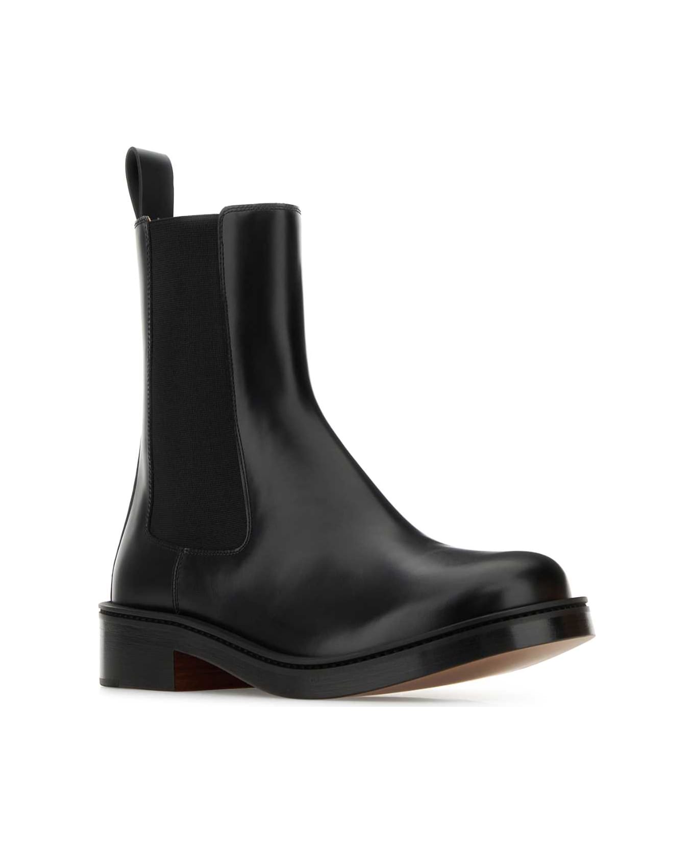 Alexander McQueen Black Leather Ankle Boots - Black