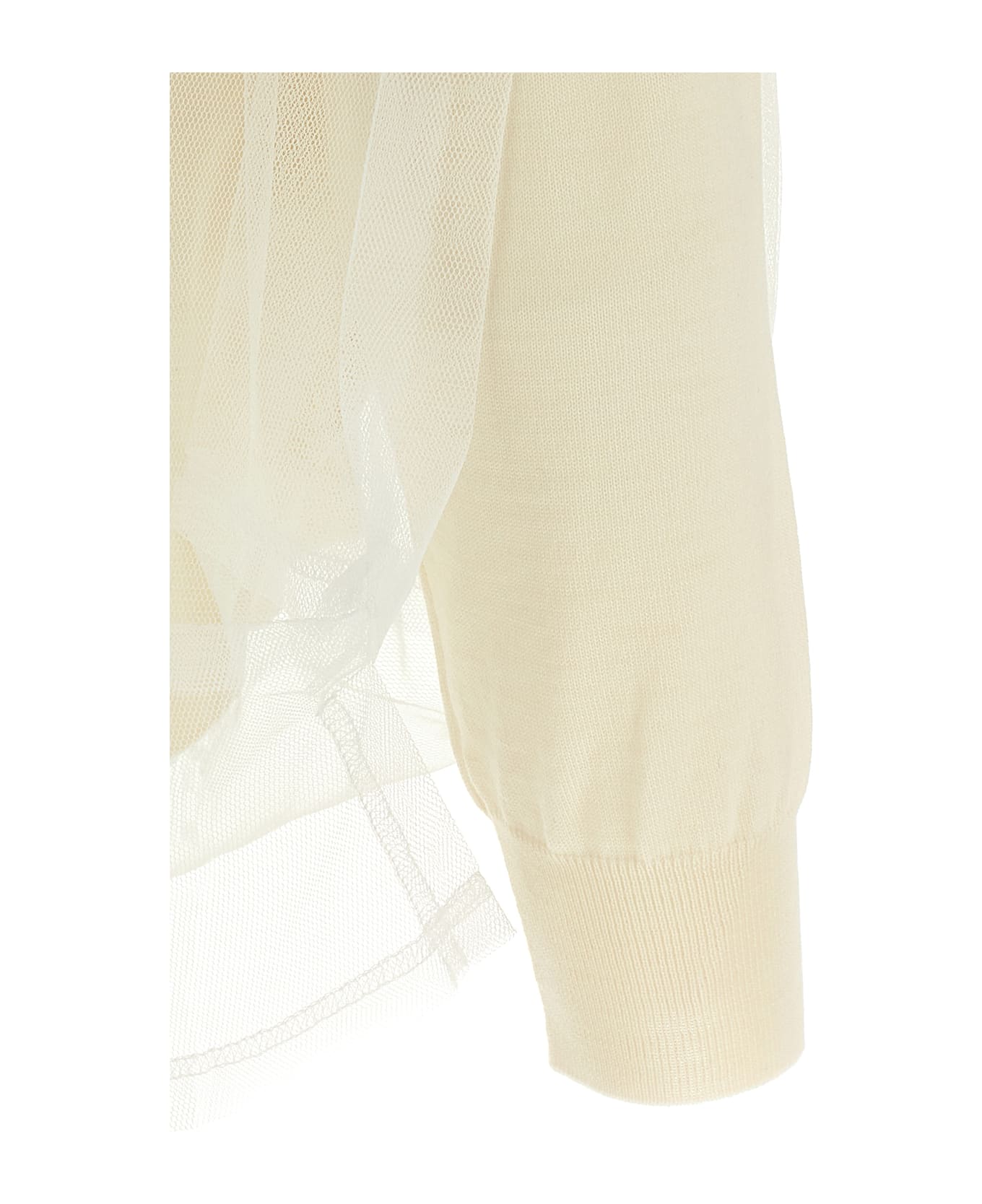 Comme des Garçons Tulle Cardigan - White
