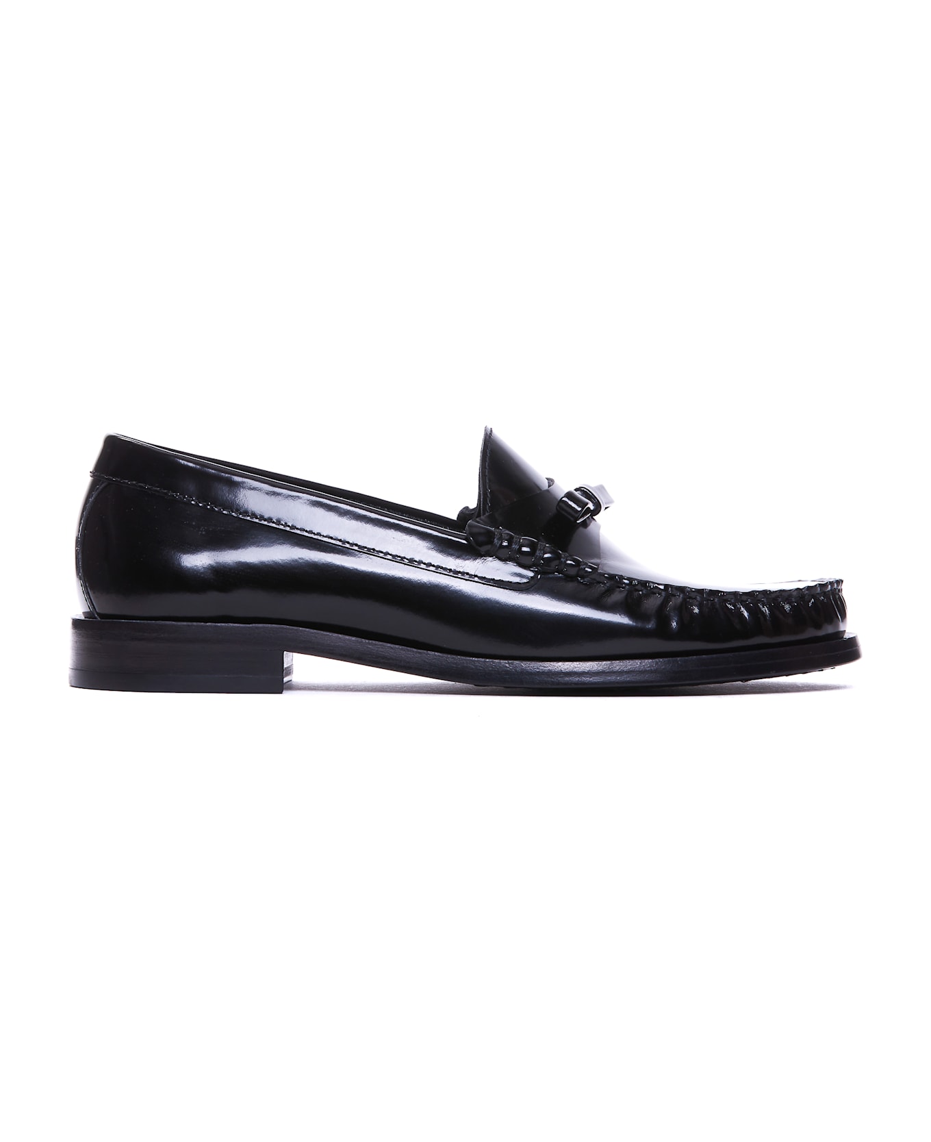 Stuart Weitzman Lottie Bow Loafers - Black