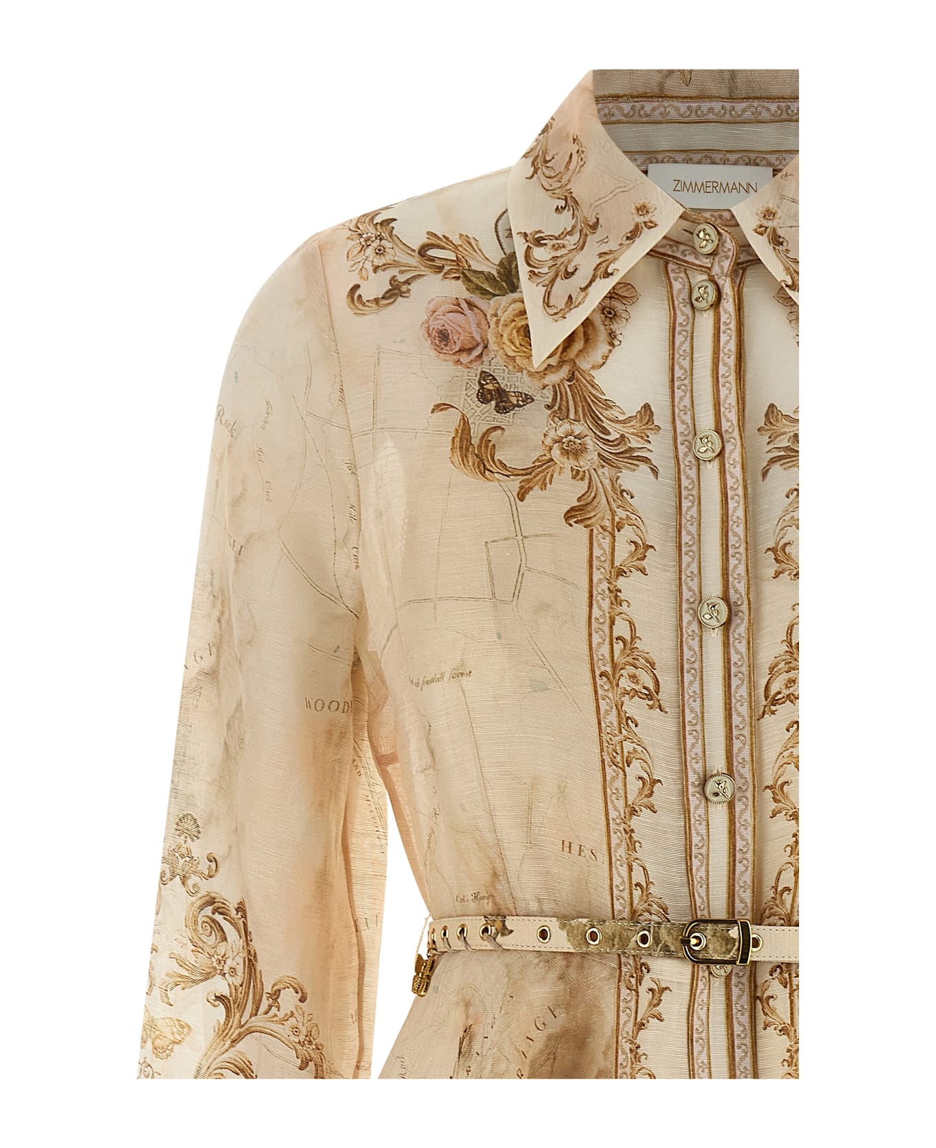 Zimmermann 
memento Buttoned
 Dress - Beige