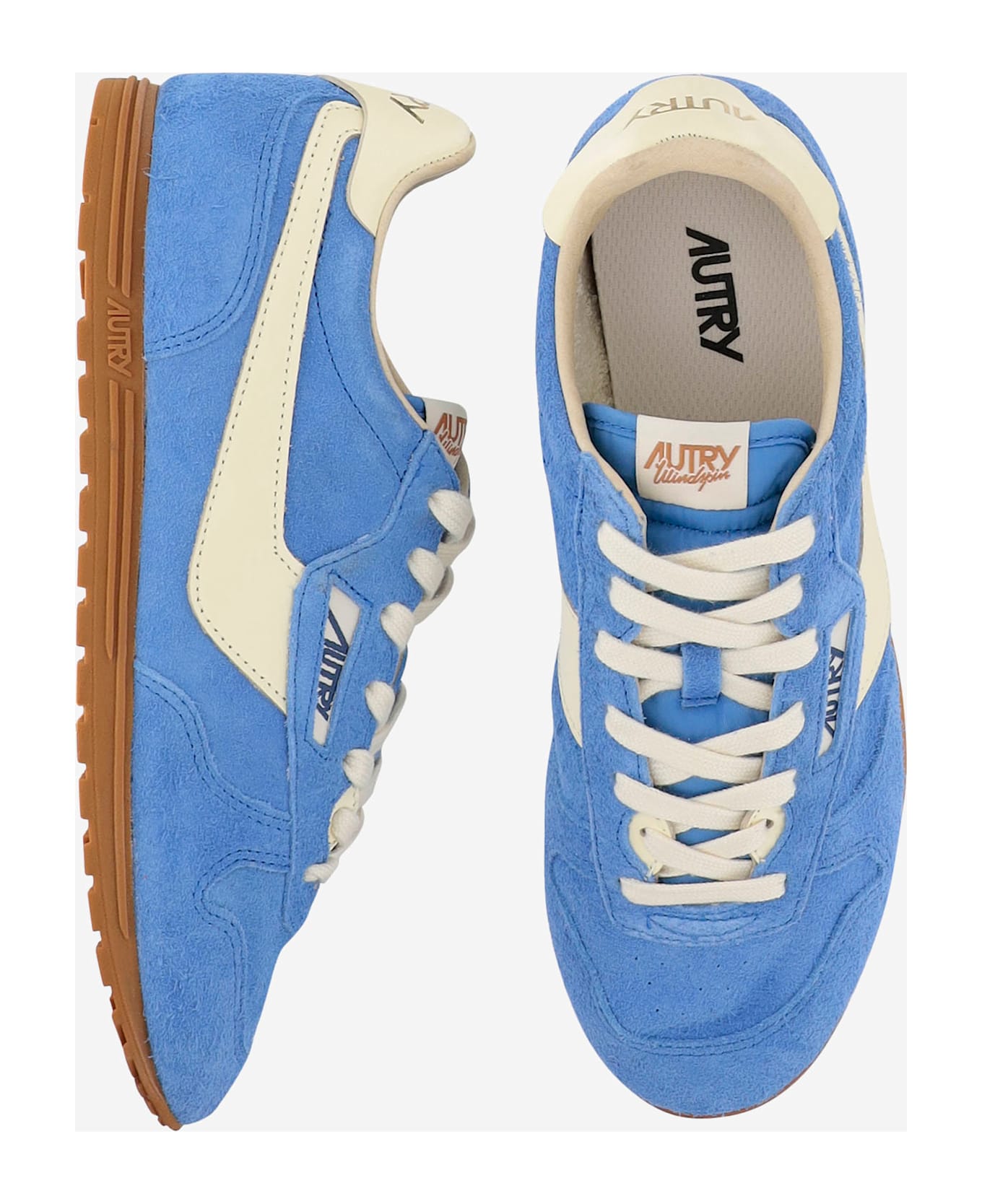 Autry Windspin Leather Sneakers - Light Blue