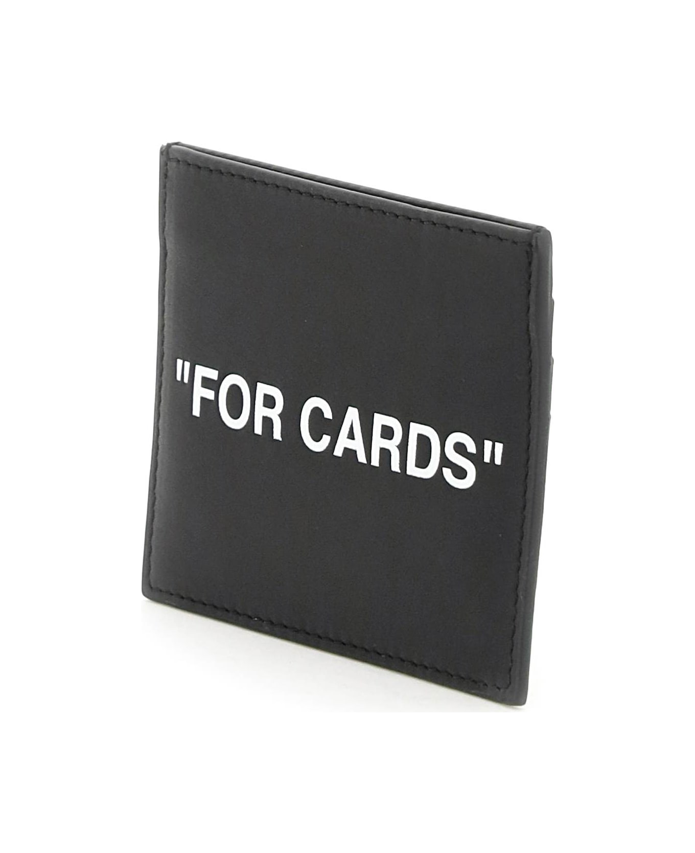 Off-White Leather Cardholder - black 財布
