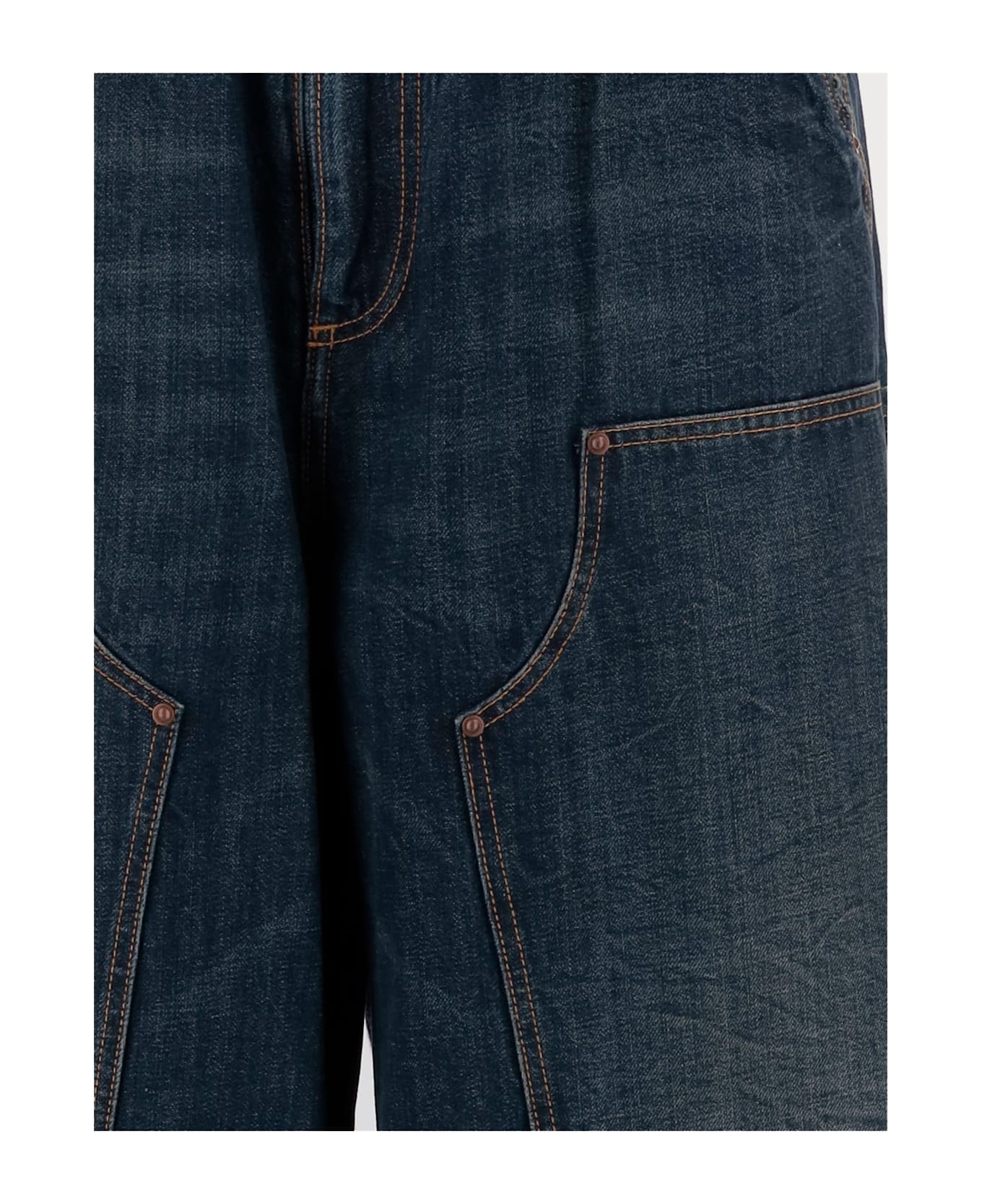 Maison Margiela Cotton Denim Jeans - Denim scuro