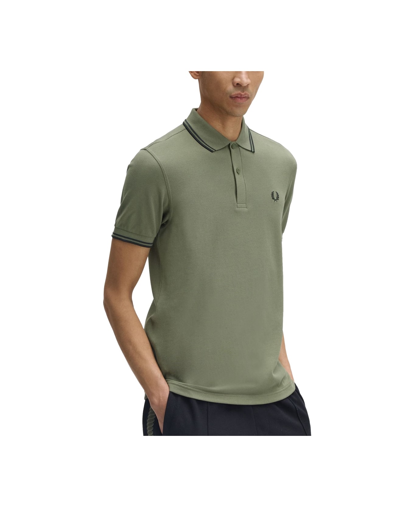 Fred Perry Polo With Logo - GREEN