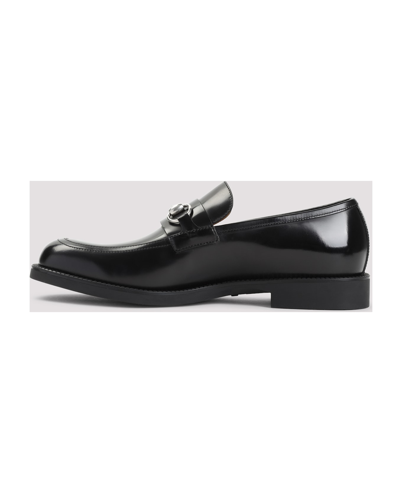 Gucci Black Leather Loafers - Black