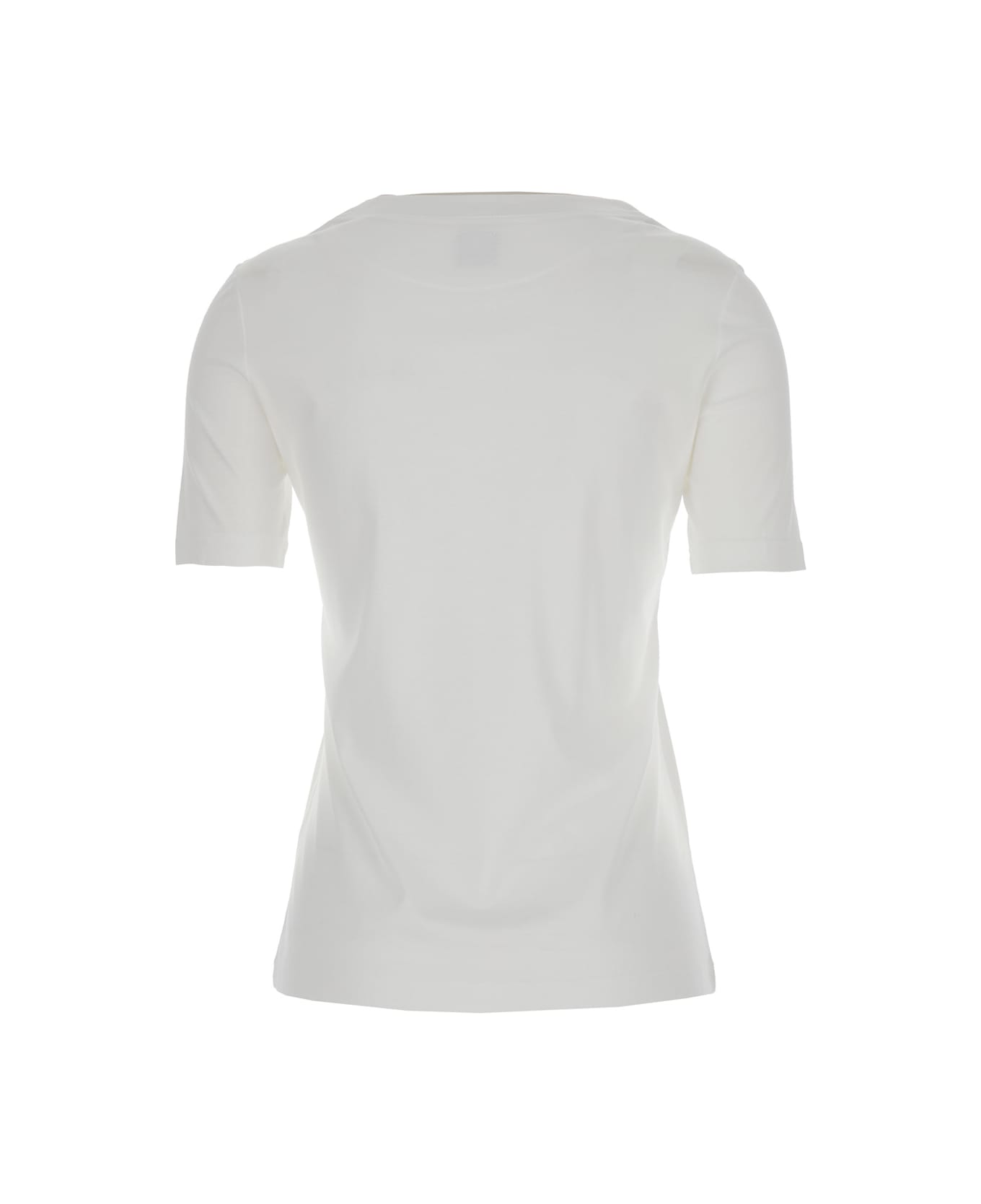 Eleventy White Double-layer T-shirt In Cotton Blend Woman - White