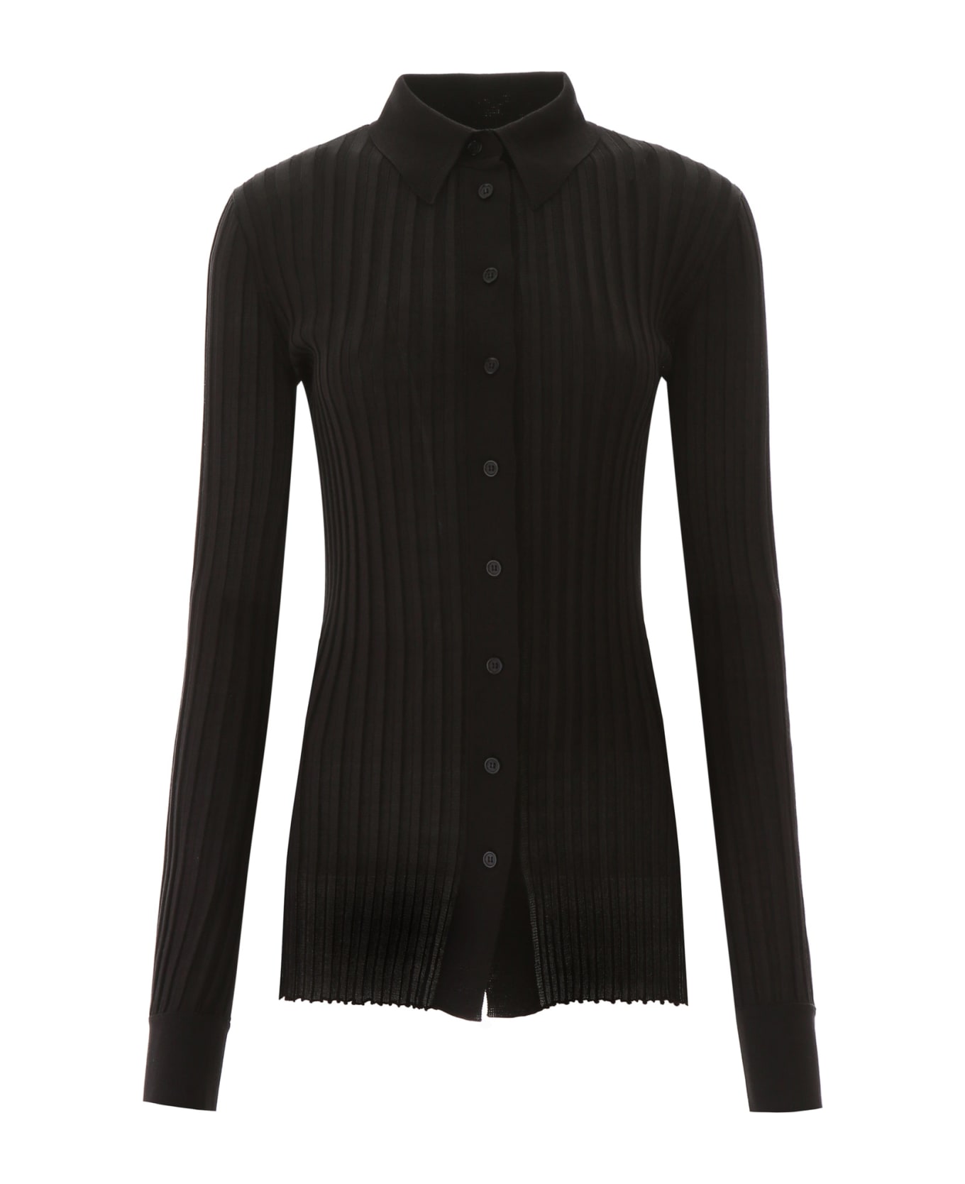 Bottega Veneta Ribbed Cardigan - NERO (Black)