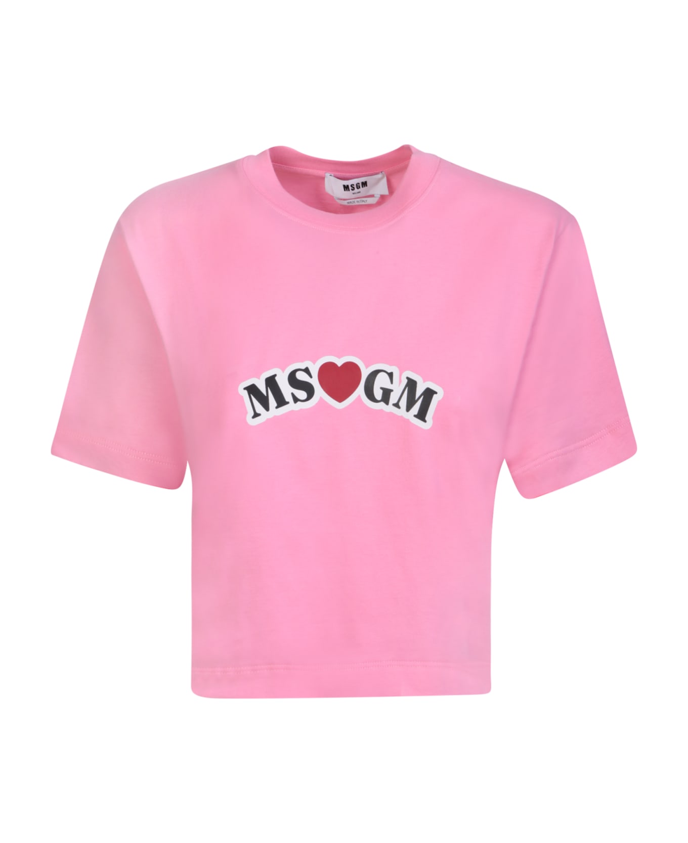 MSGM Graphic Logo Pink T-shirt - Pink
