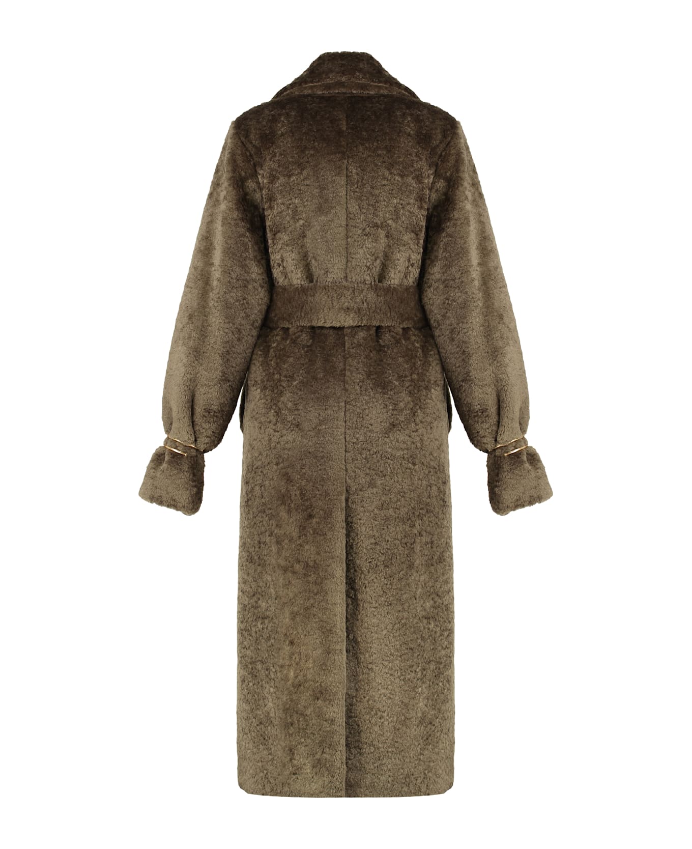 DARKPARK Trench Madison In Eco-fur - green