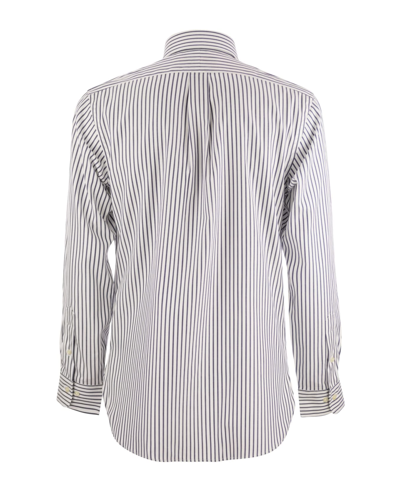 Polo Ralph Lauren Custom-fit Striped Cotton Shirt - White/blue