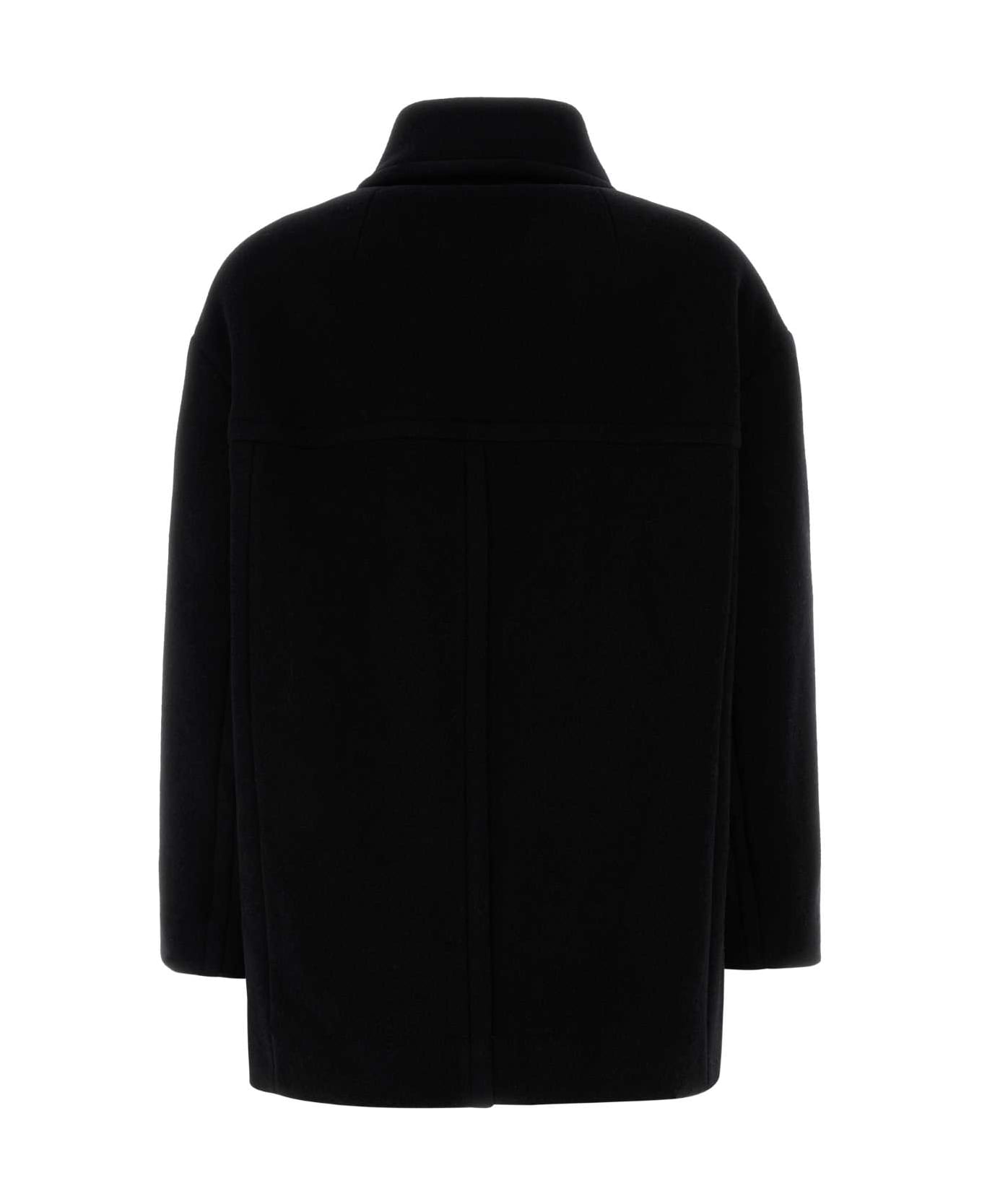 Isabel Marant Black Wool Blend Fiby Coat - BLACK
