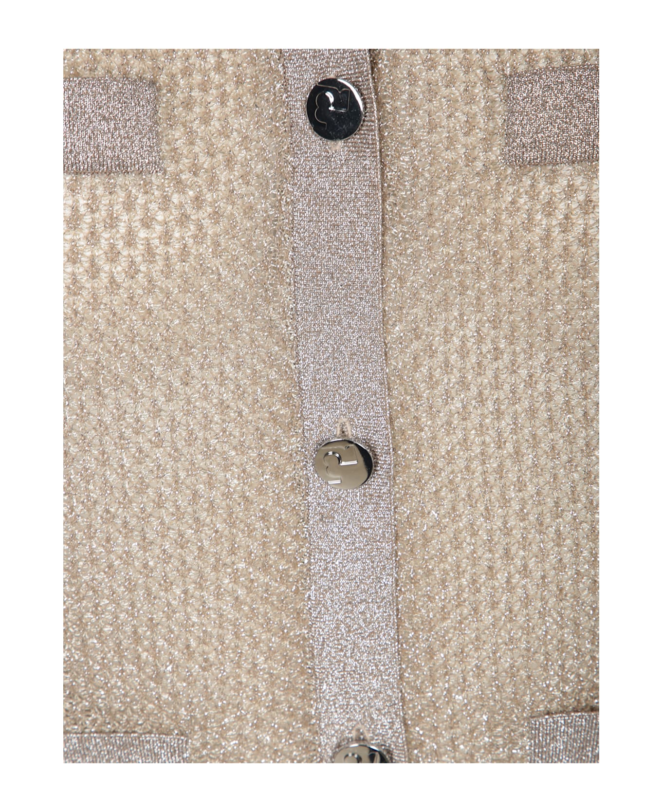 Tory Burch Kendra Mesh Beige Cardigan - Beige