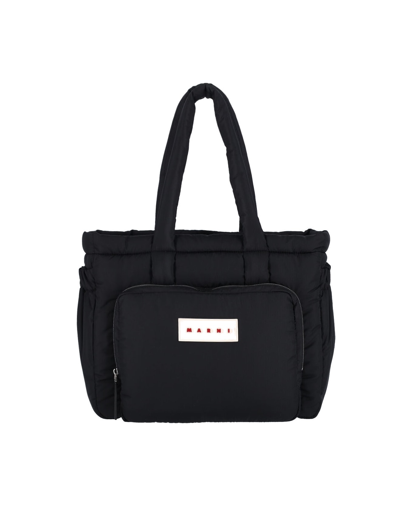 Marni 
puff East/west
 Tote Bag - Black  