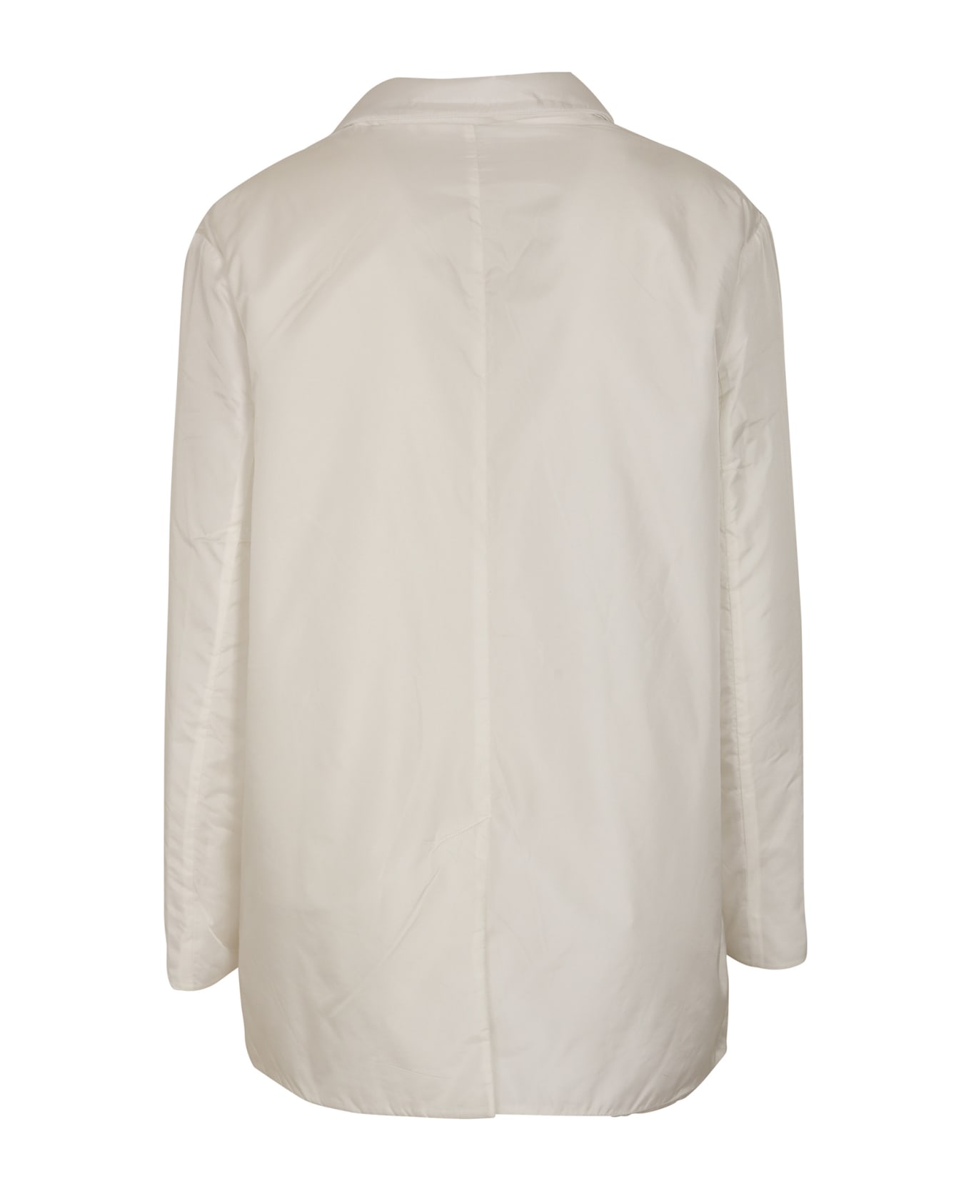 Aspesi Double-breasted Plain Short Coat - White