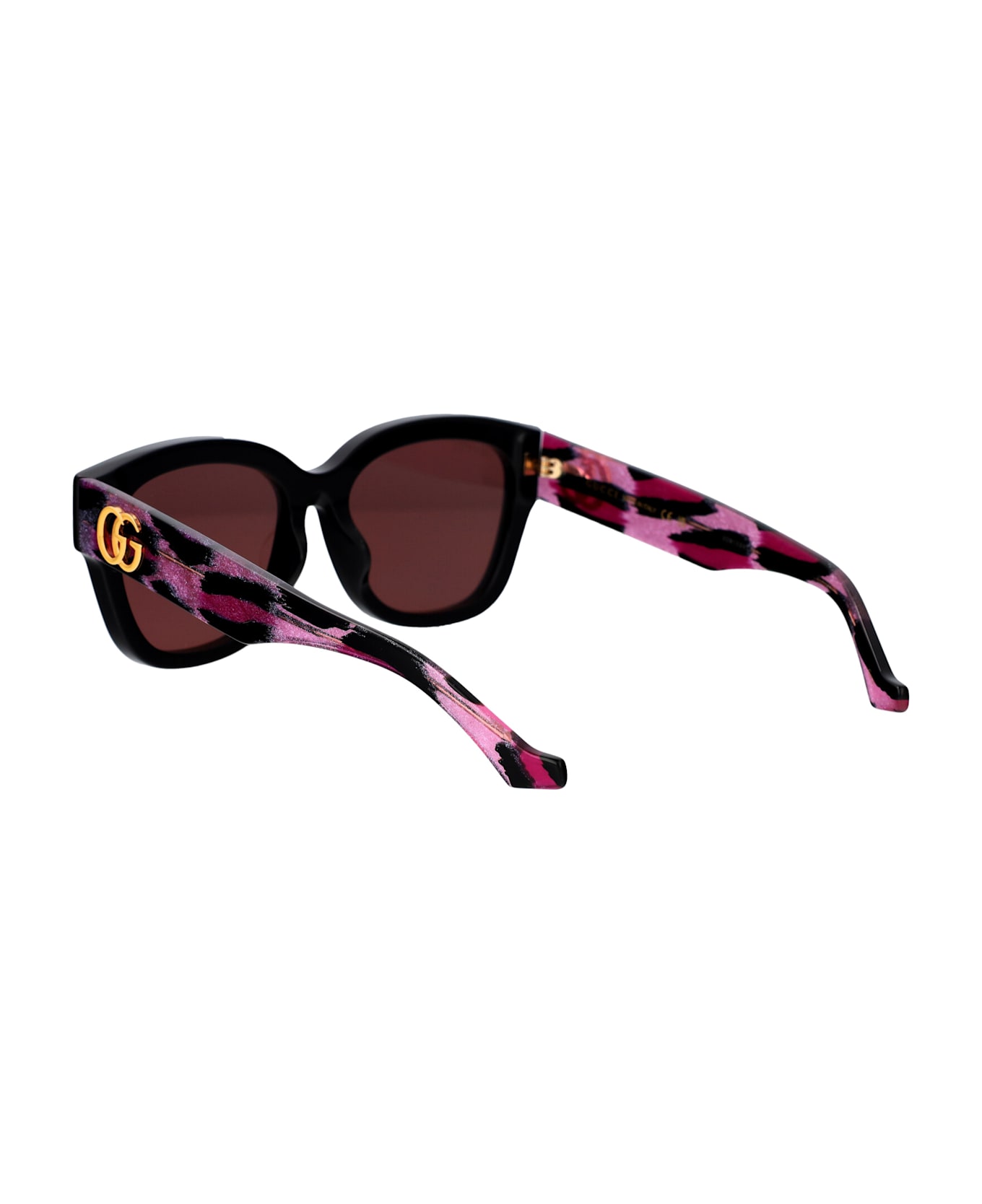 Gucci Eyewear Gg1550sk Sunglasses - 004 BLACK BLACK RED