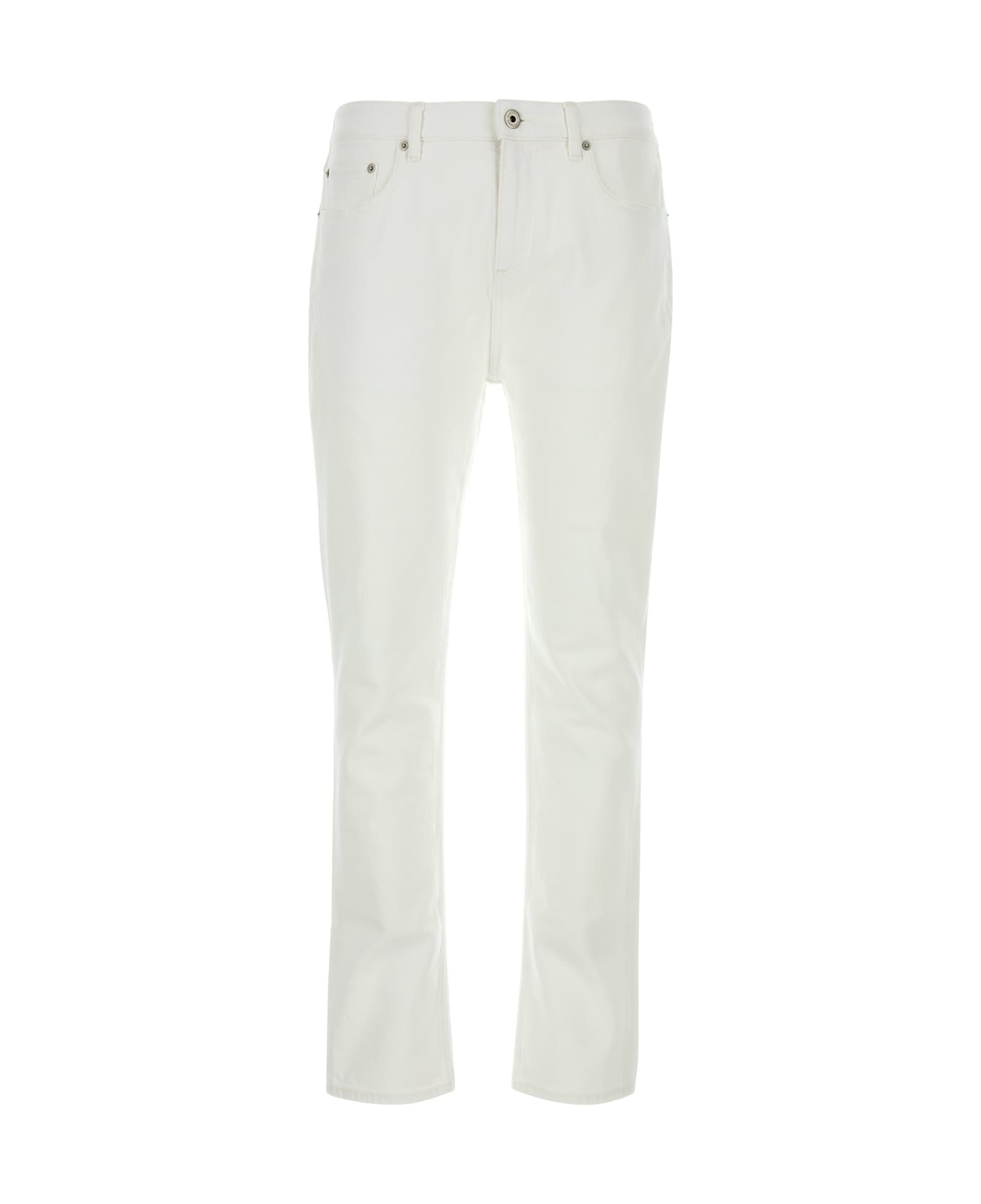 Burberry White Stretch Denim Jeans - WHITE ボトムス