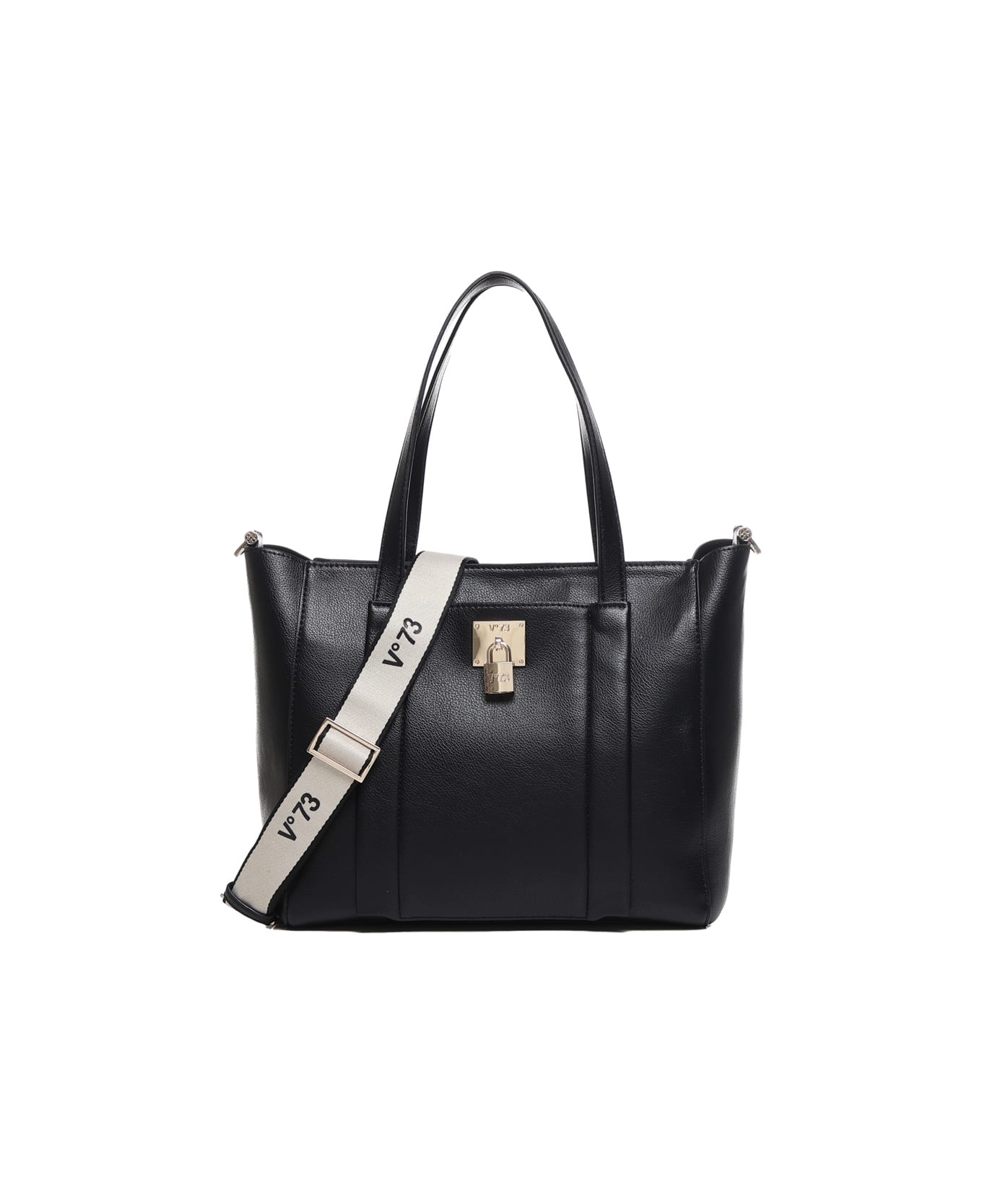 V73 Titania Shopping Bag In Eco-leather - Black