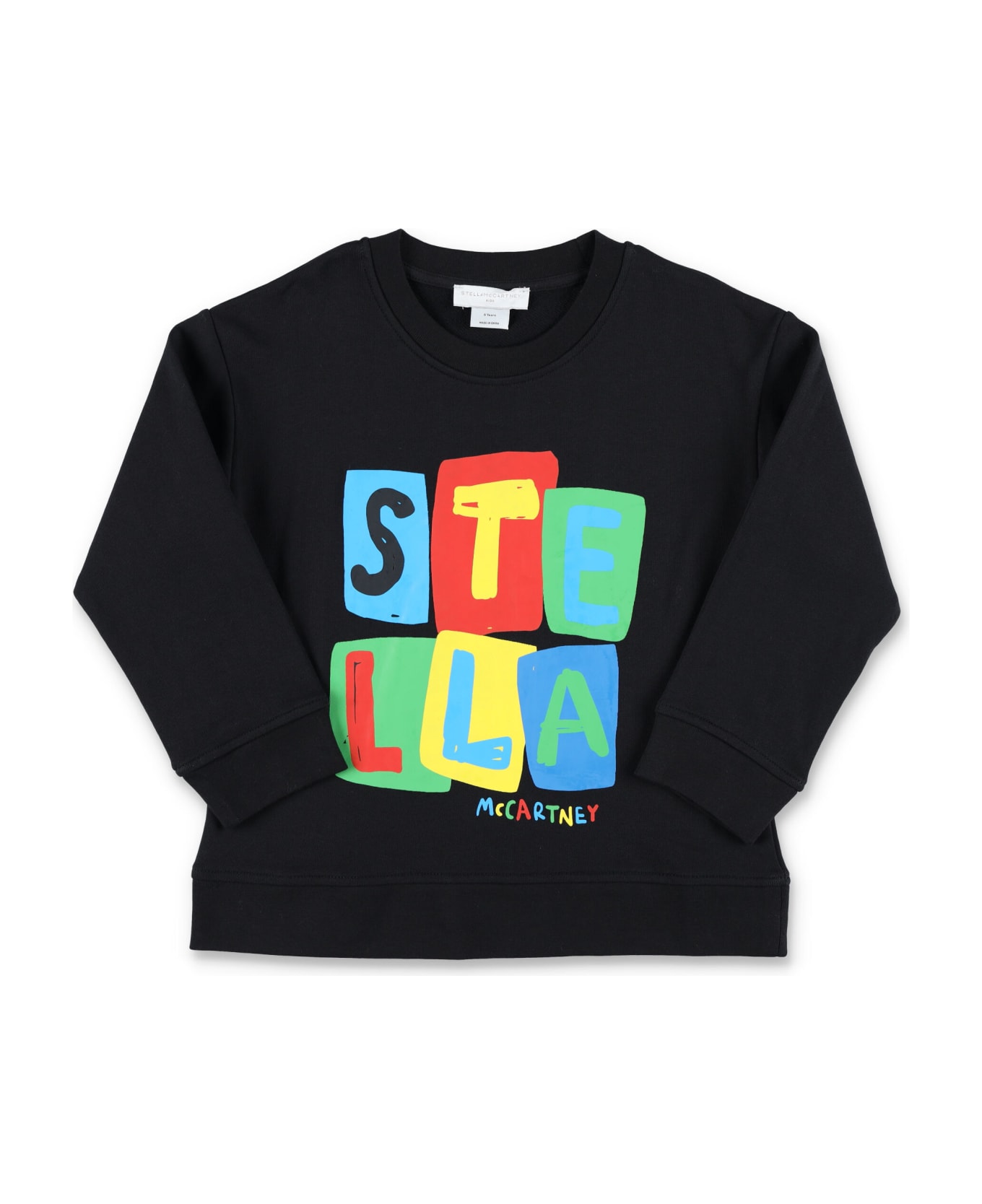 Stella McCartney Kids Letter Blocks Print Sweatshirt - BLACK