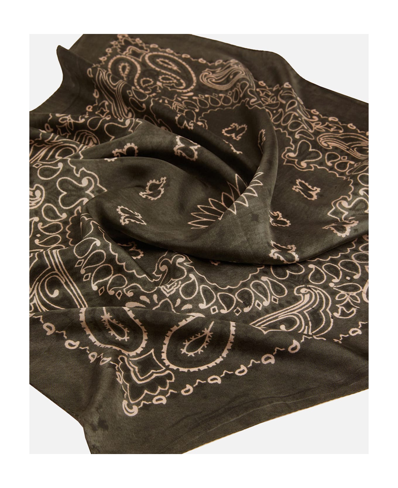 Golden Goose Foulard Paisley Print Silk - Green