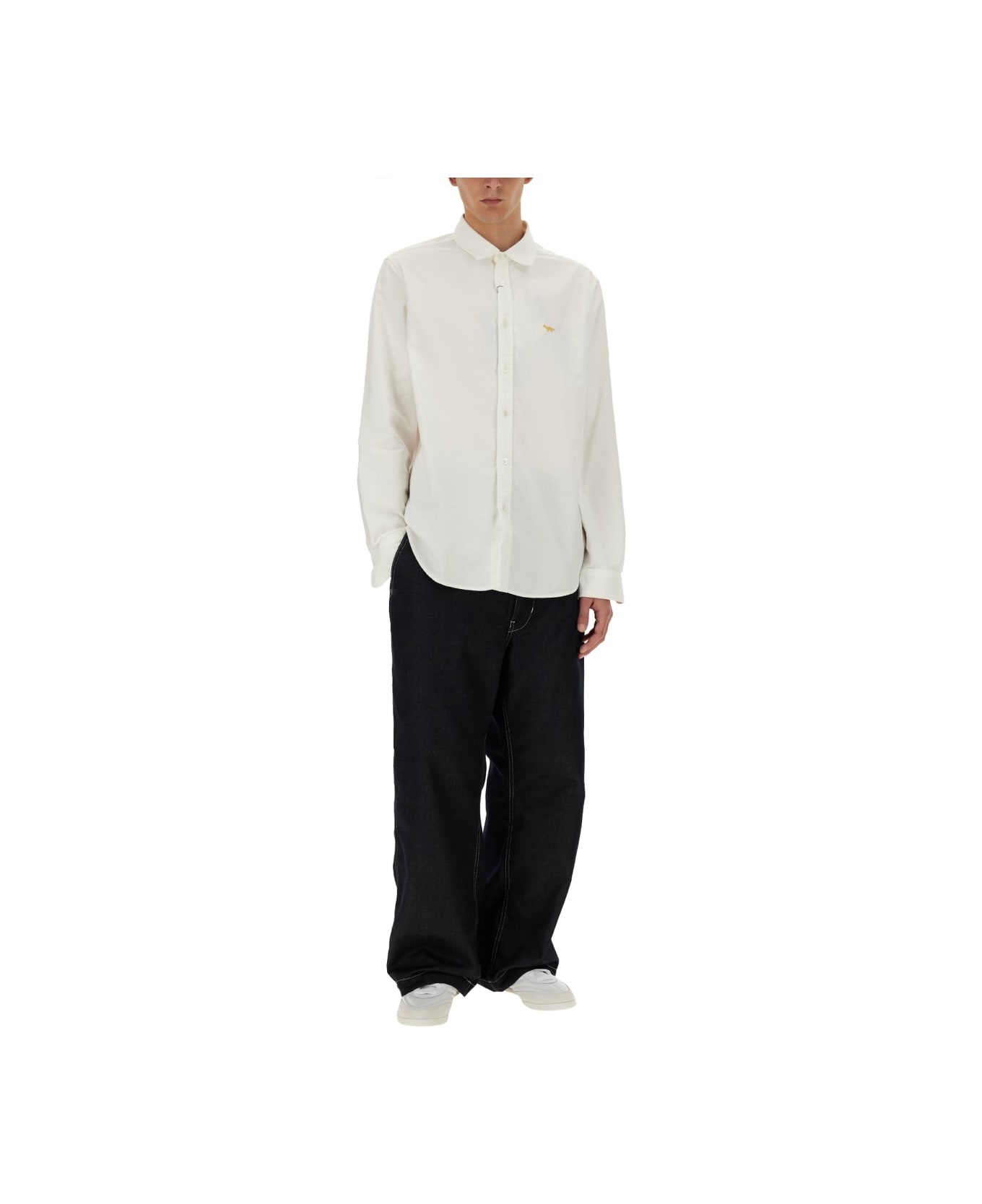 Junya Watanabe Man X Maison Kitsune Shirt - WHITE