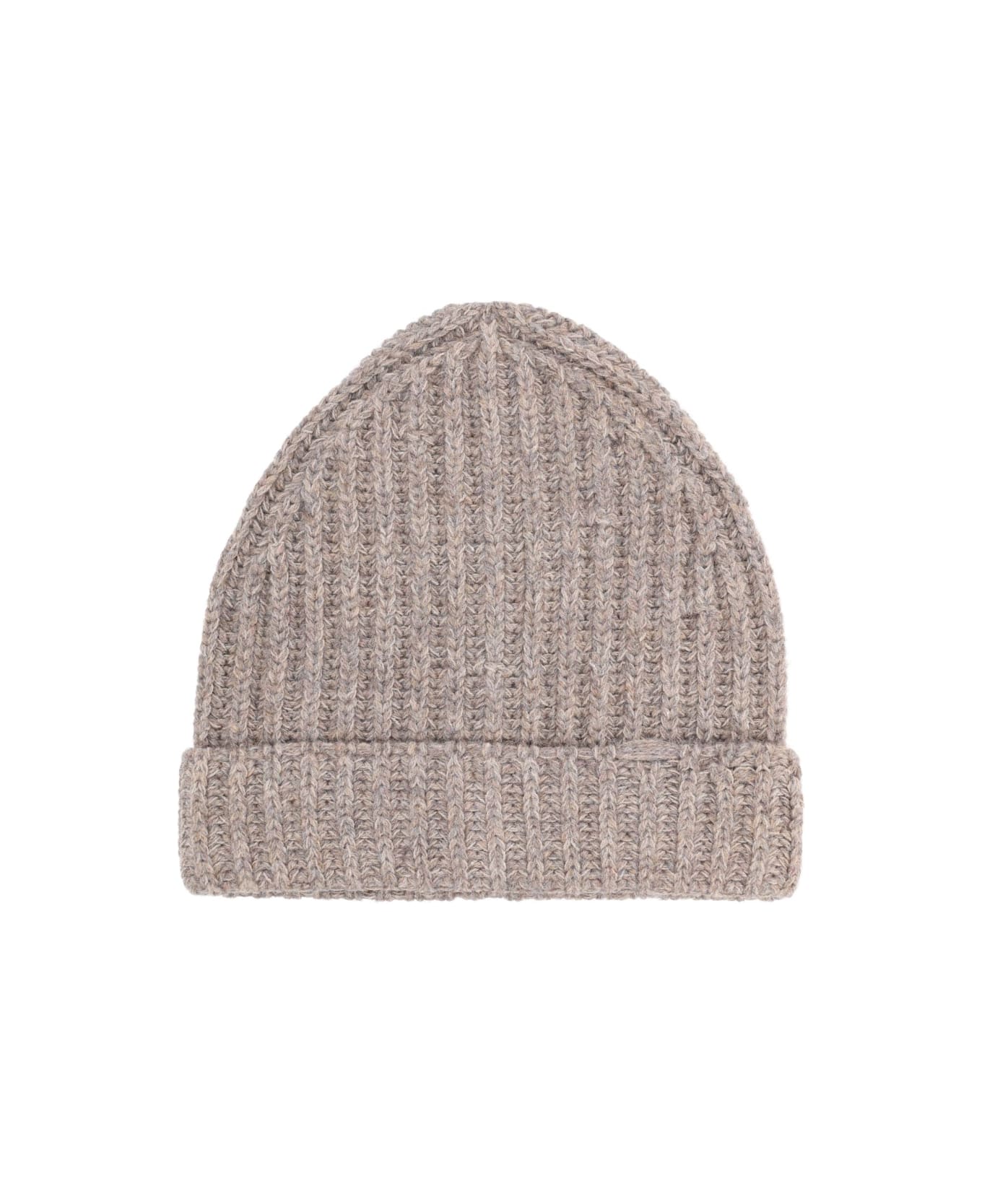 Maison Margiela Wool And Cotton Blend Beanie - BEIGE 帽子
