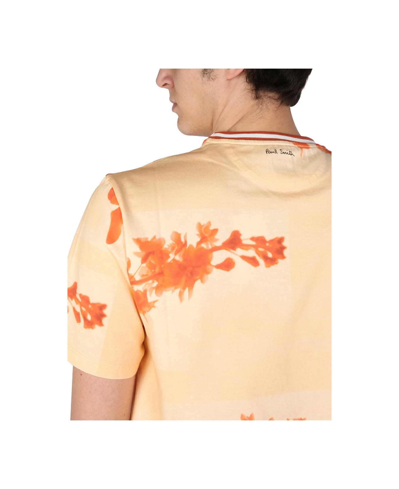 Paul Smith Stem Floral T-shirt - ORANGE