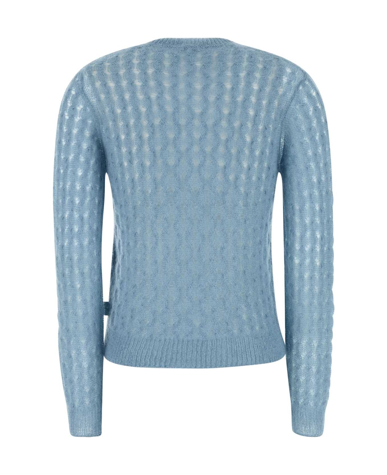 Loewe Pastel Light Blue Mohair Blend Sweater - LIGHTBLUE