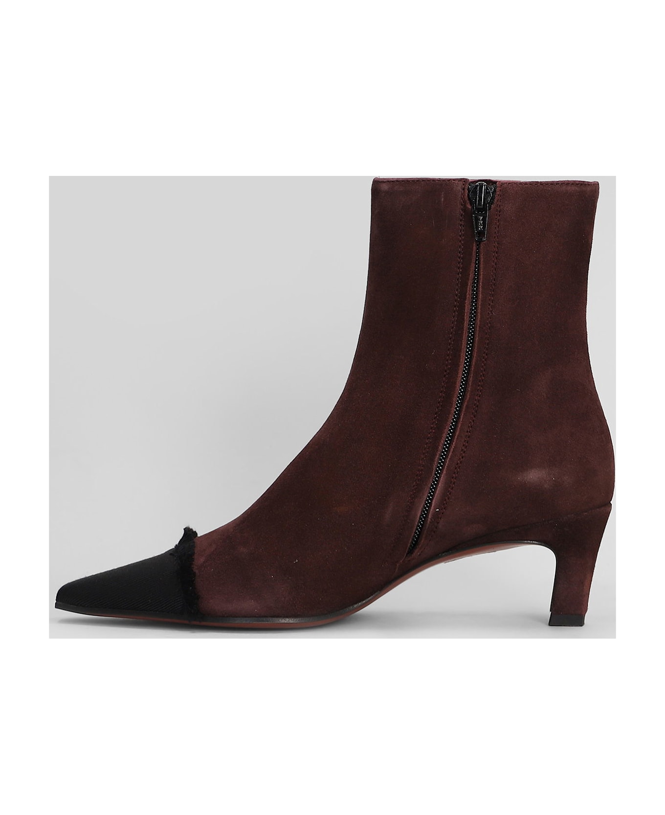 Roberto Festa Evari High Heels Ankle Boots In Viola Suede - Viola