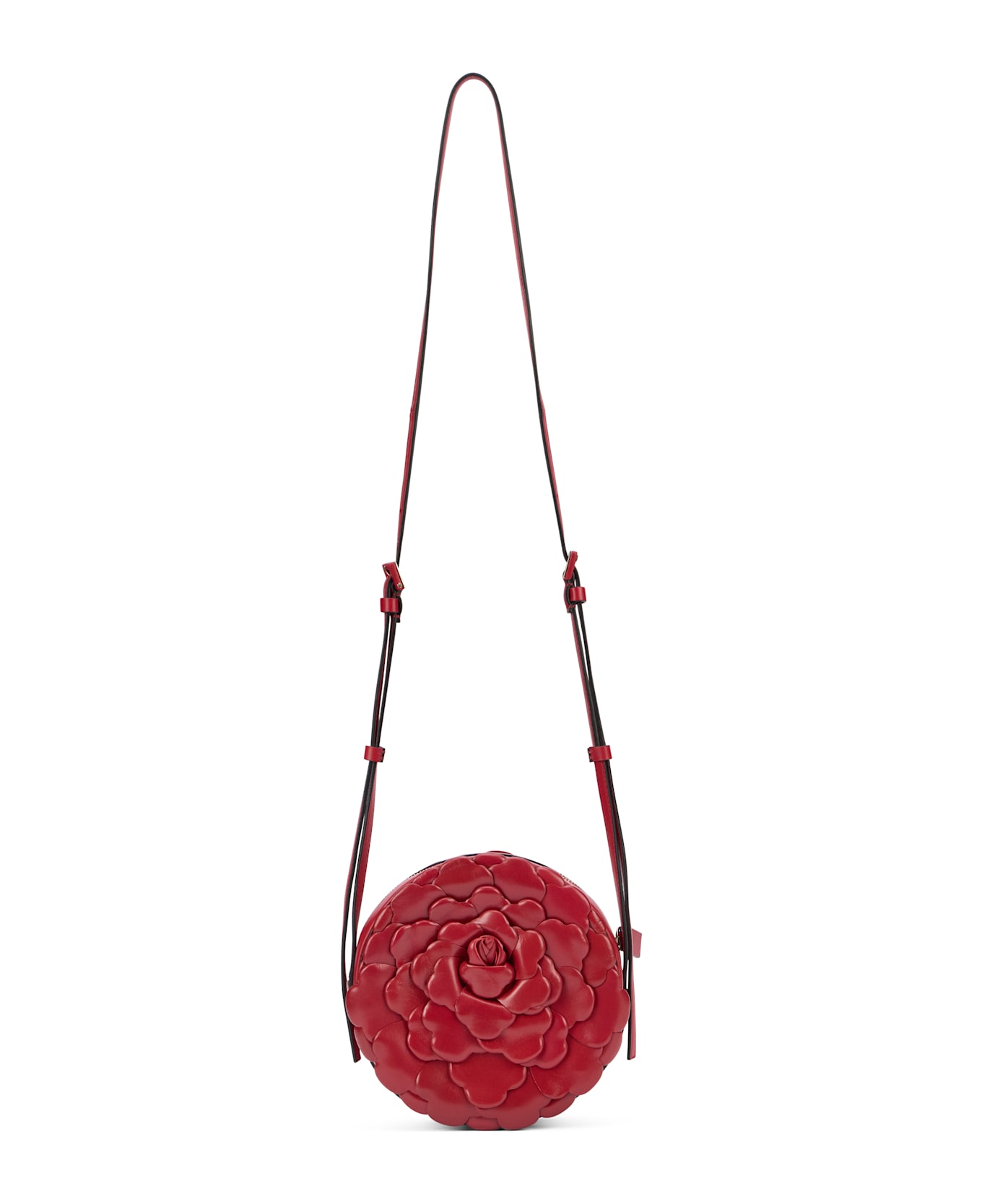 Valentino Garavani Red Elegant Round Shoulder Bag - red