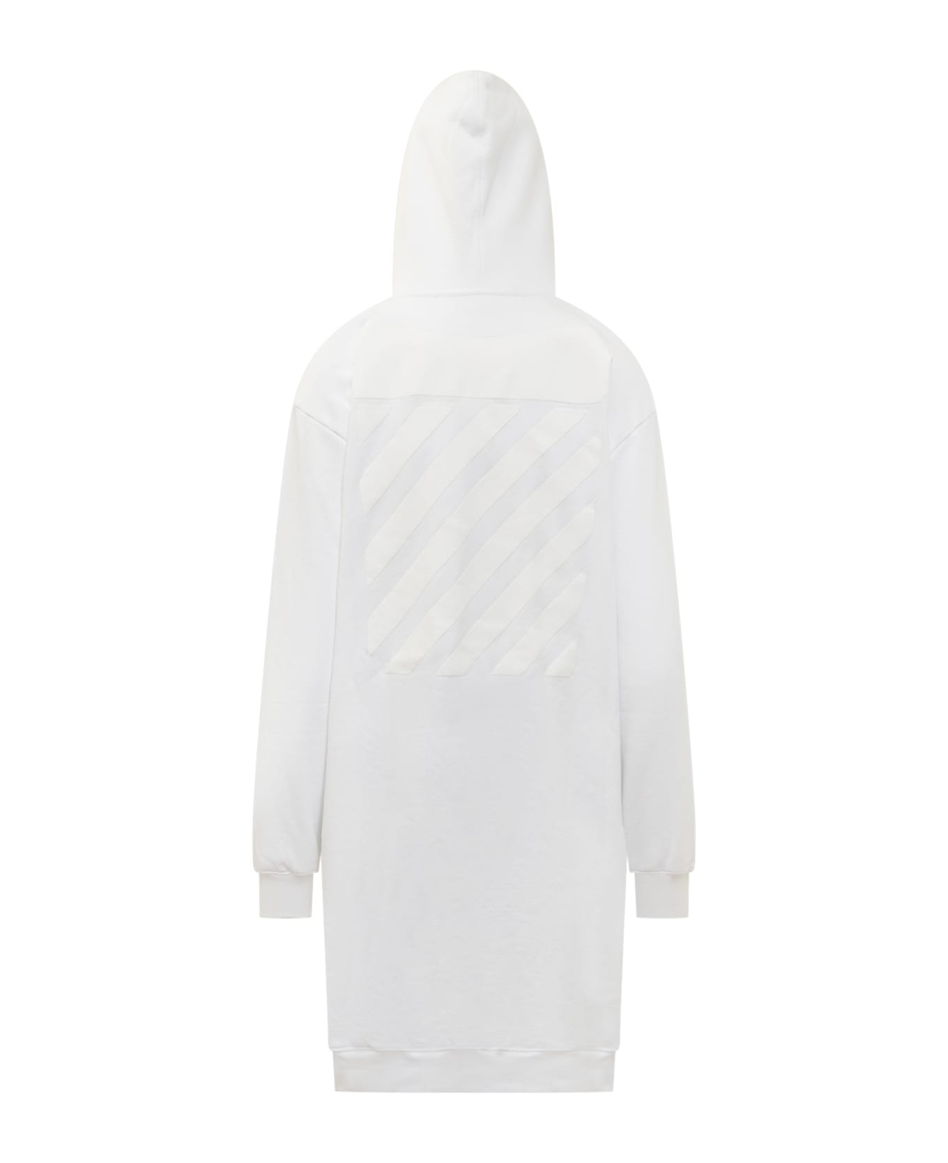 Off-White Diagonal Hoodie Dress - WHITE WHITE フリース